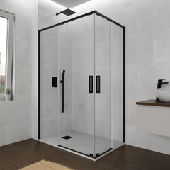 Mampara de Ducha - TWENTY ANGULAR - 2 FIJOS + 2 PUERTAS CORREDERAS - BañoClick