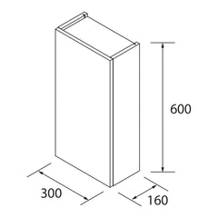 Módulo INFINITY 1 puerta 30x16x60 - BañoClick