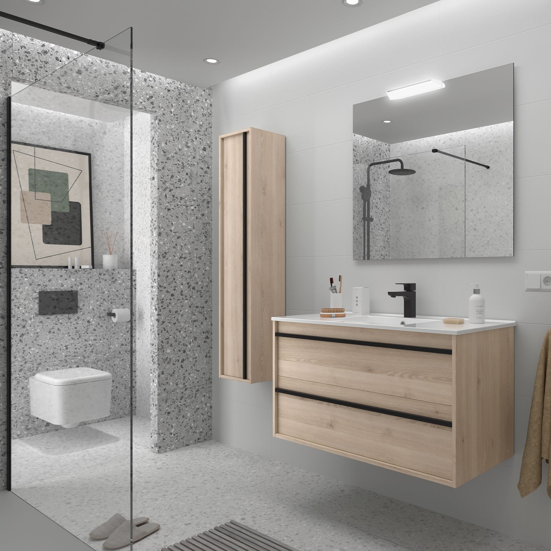 Mueble de baño ATTILA 1000 2 cajones - BañoClick