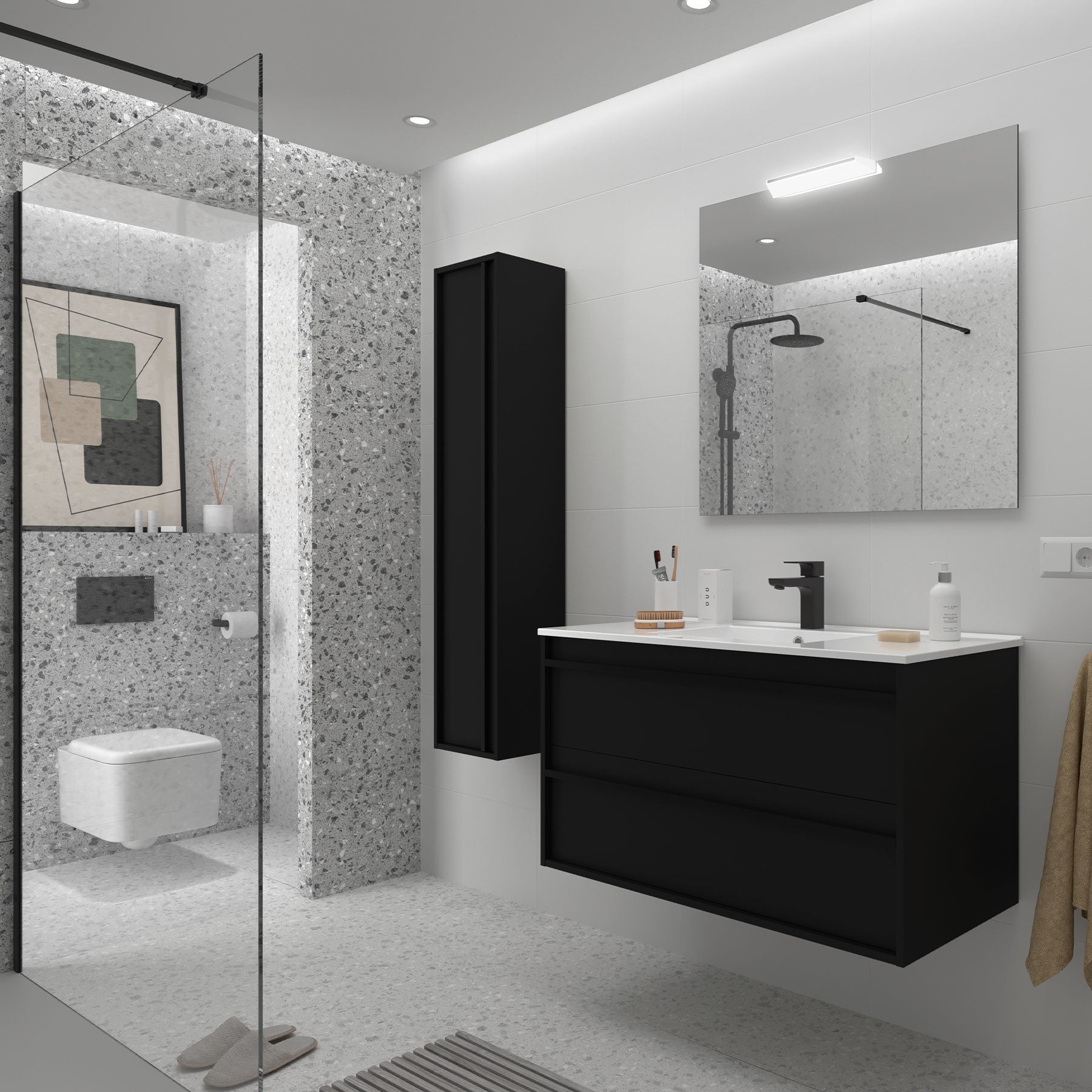 Mueble de baño ATTILA 1000 2 cajones - BañoClick