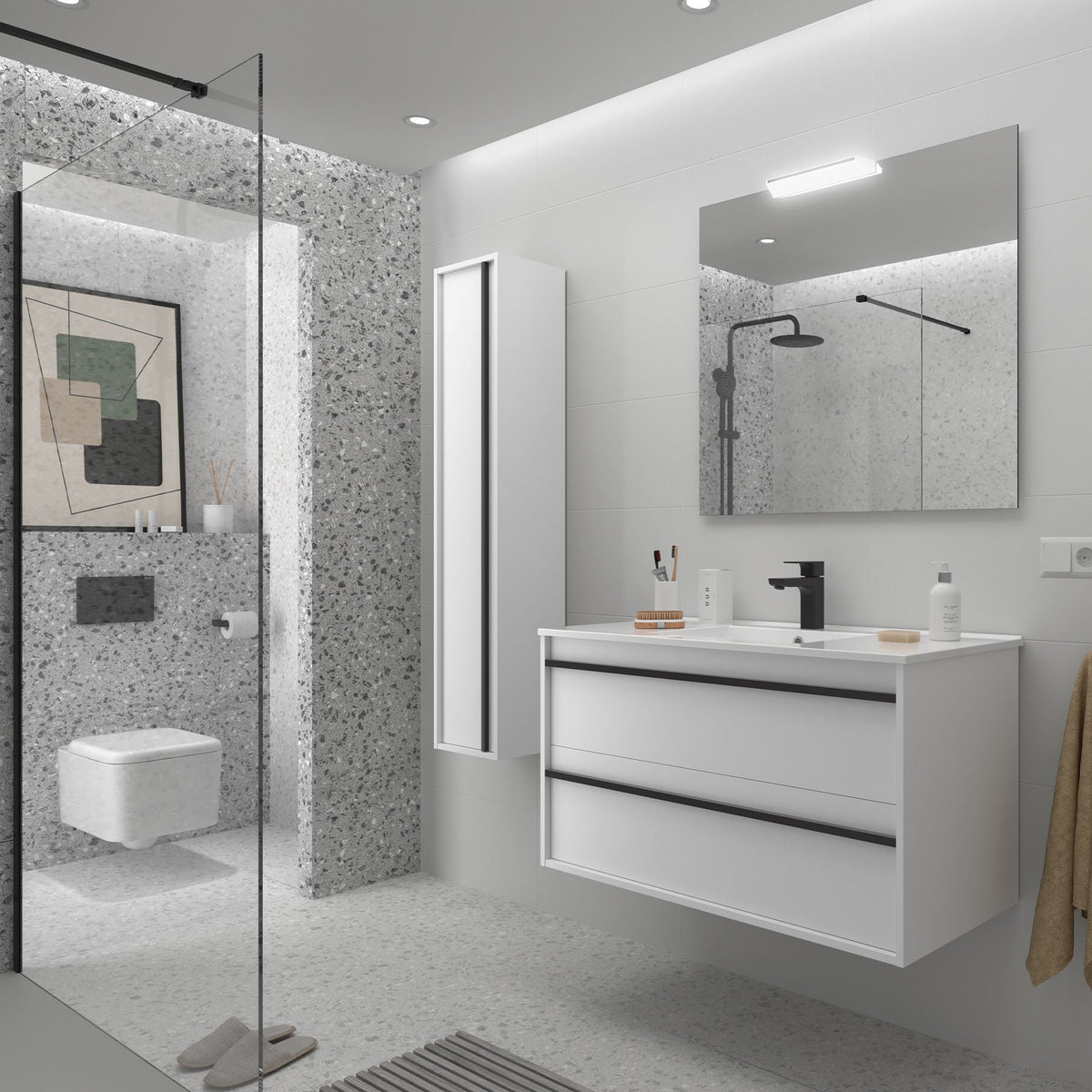 Mueble de baño ATTILA 1000 2 cajones - BañoClick