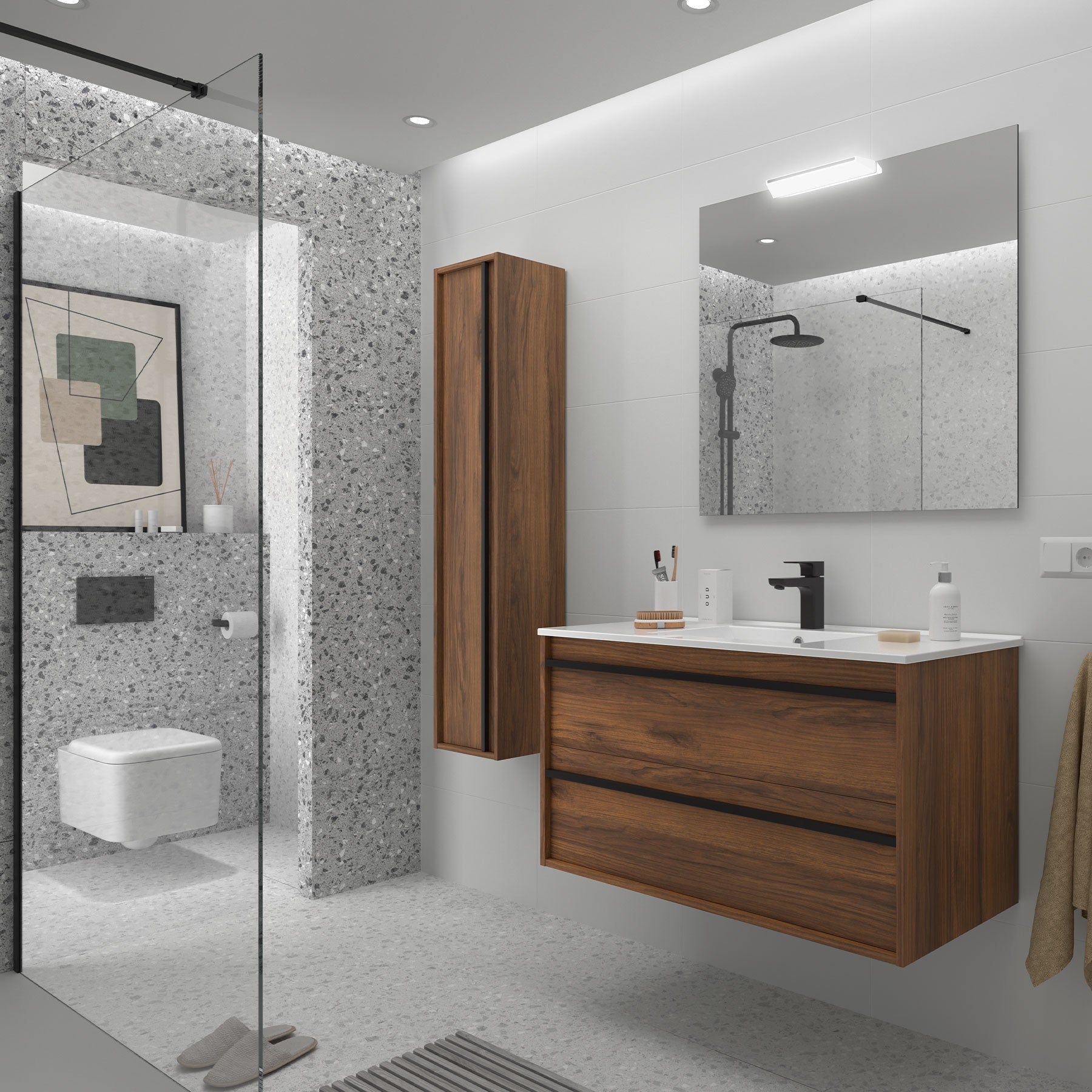 Mueble de baño ATTILA 1000 2 cajones - BañoClick