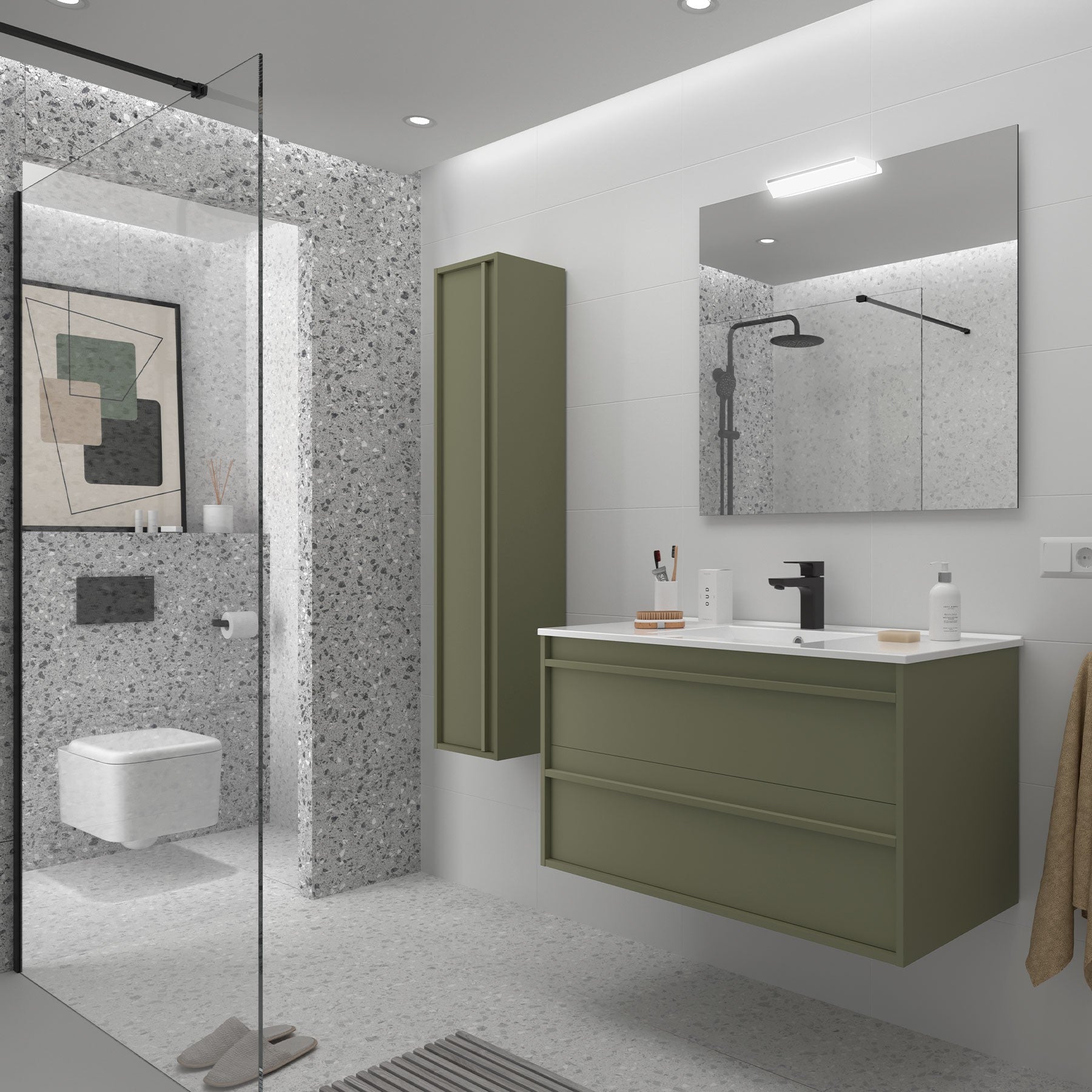 Mueble de baño ATTILA 1000 2 cajones - BañoClick