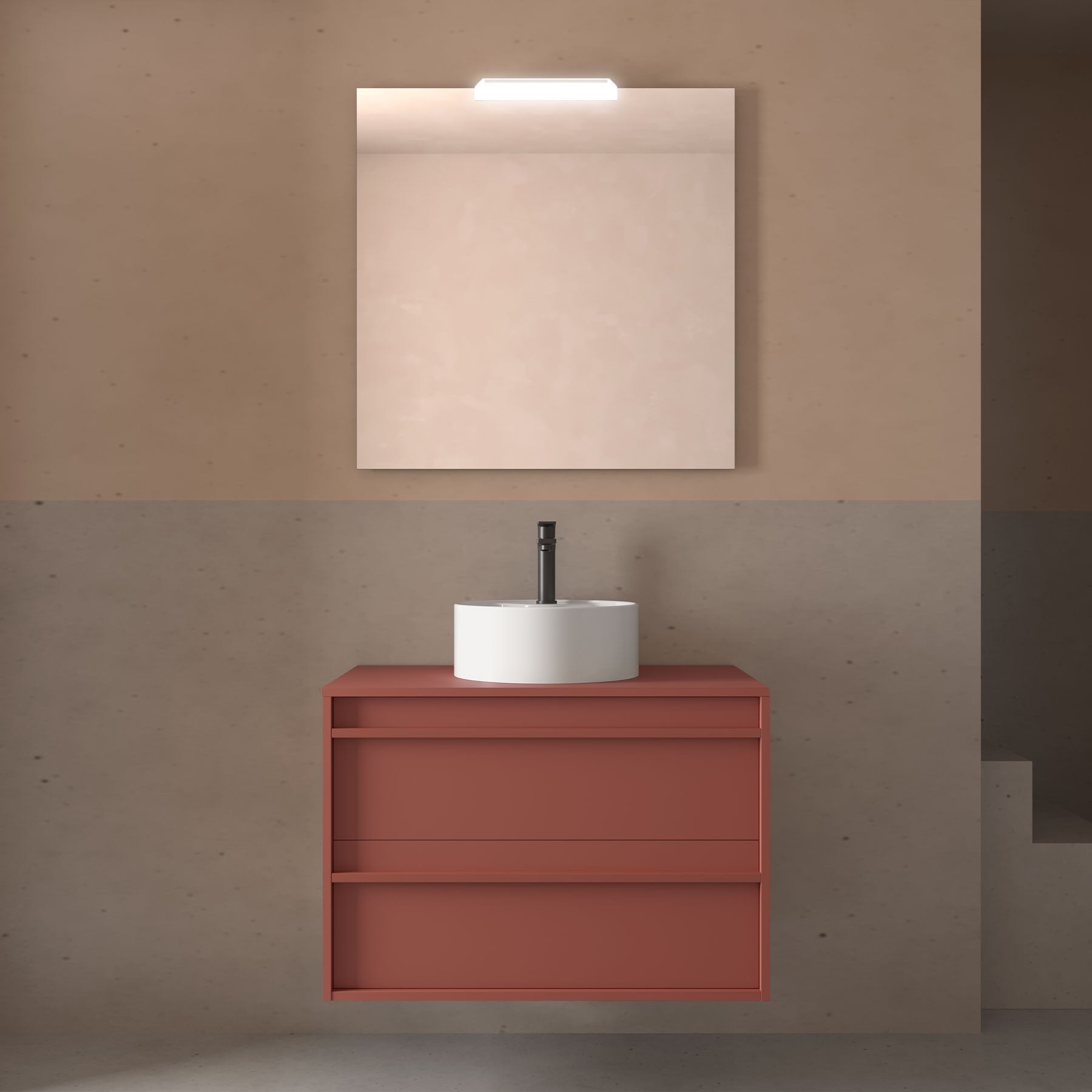 Mueble de baño ATTILA 1000 2 cajones - Encimera - BañoClick