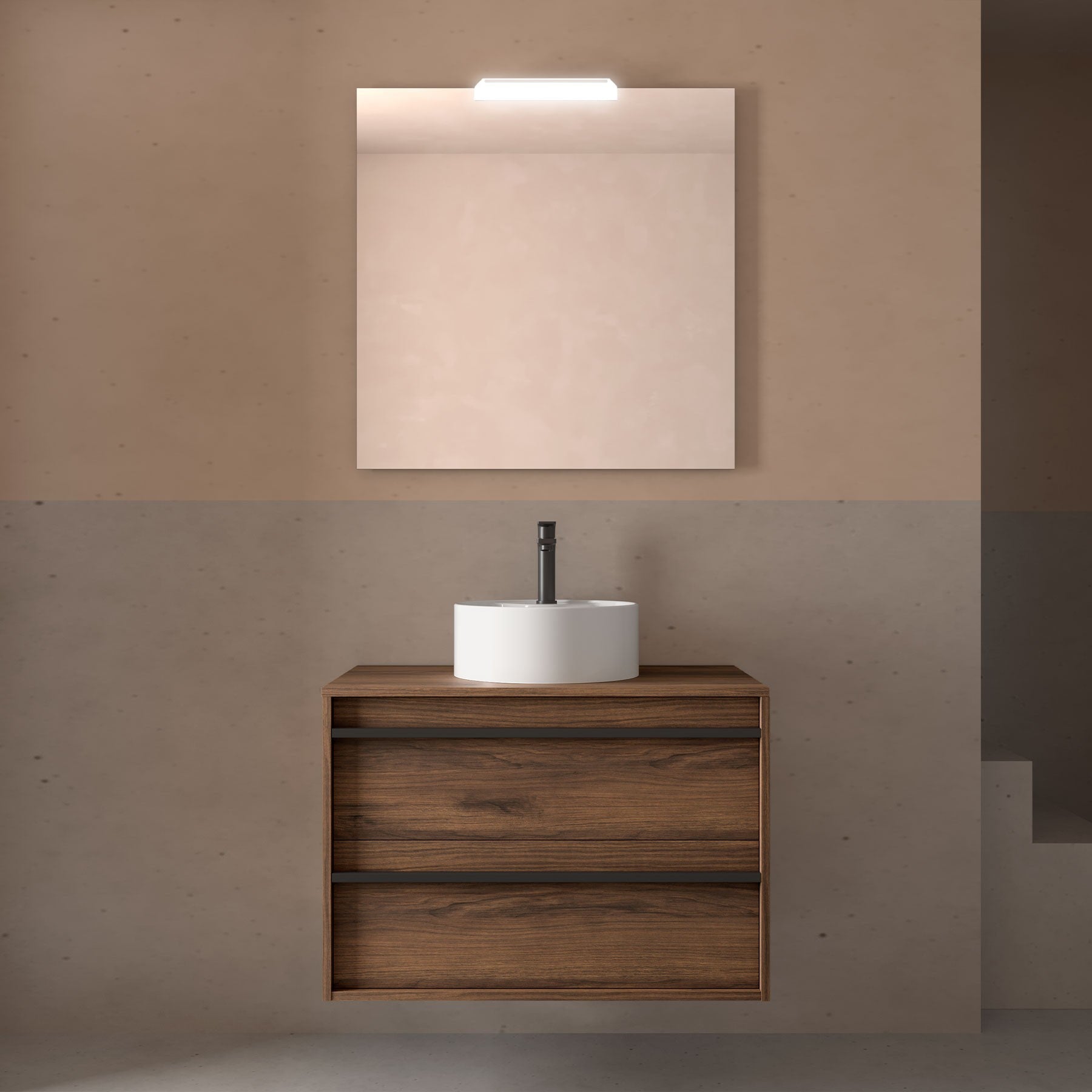 Mueble de baño ATTILA 1000 2 cajones - Encimera - BañoClick