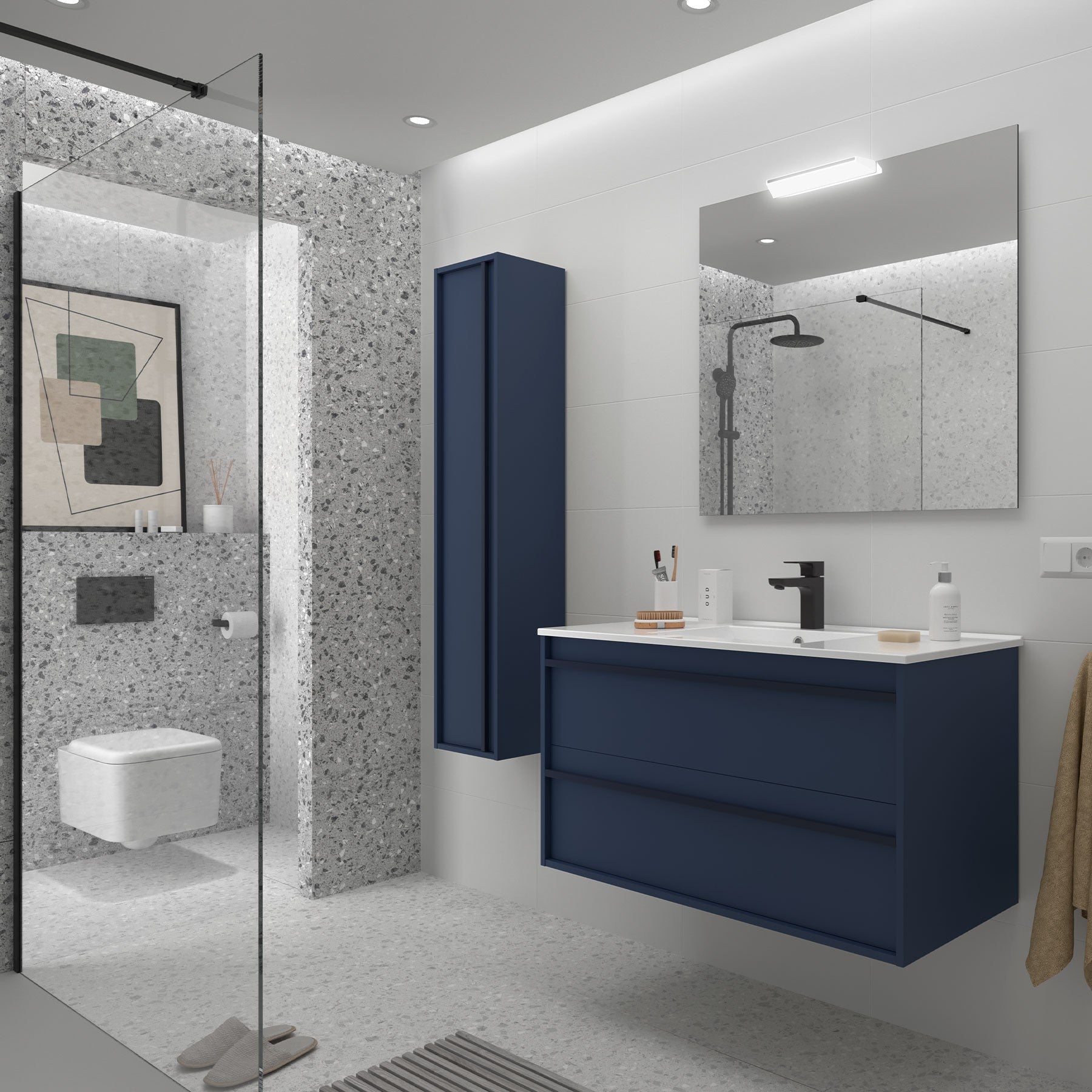 Mueble de baño ATTILA 1000 2 cajones (MLEA) - BañoClick