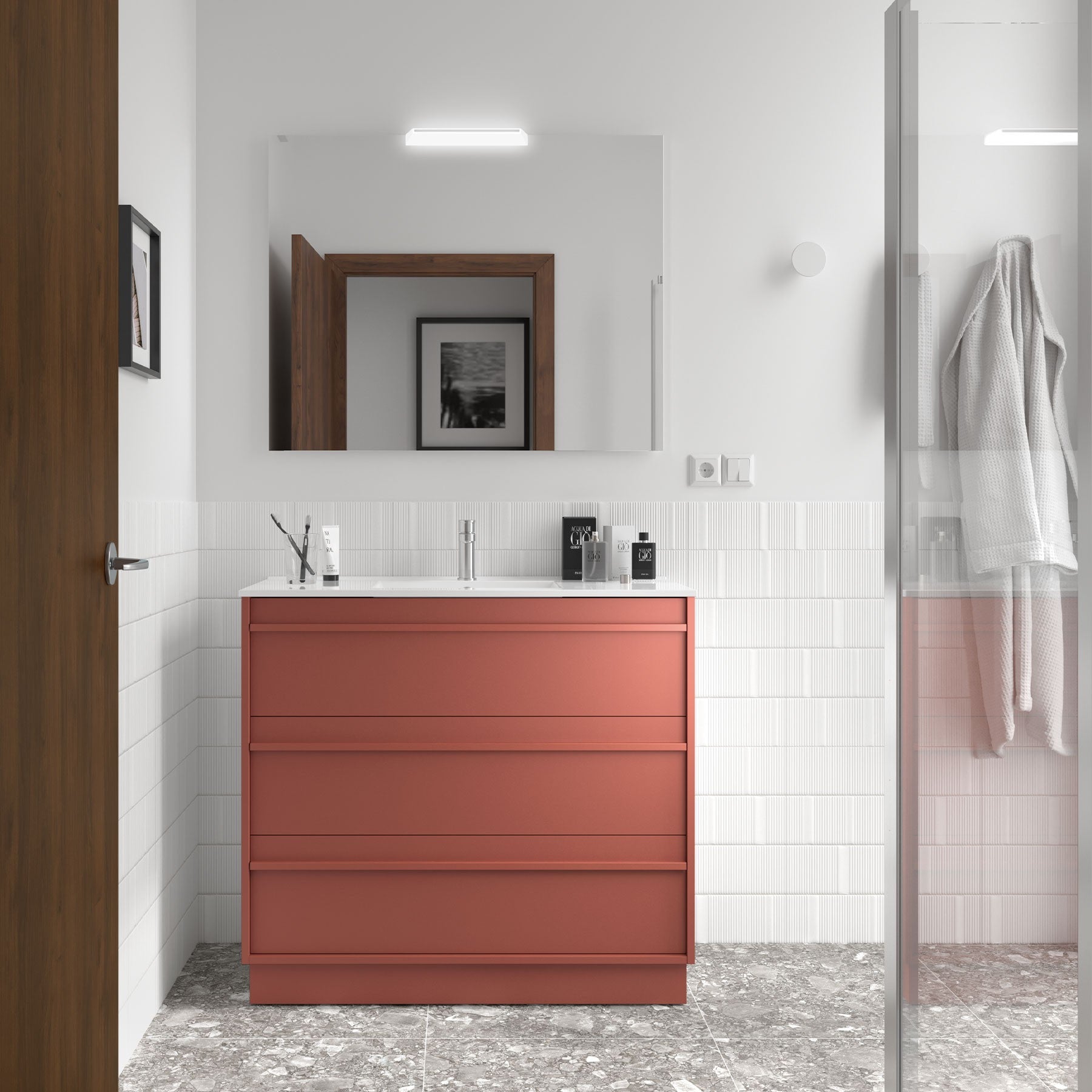 Mueble de baño ATTILA 1000 3 cajones - Lavabo - BañoClick