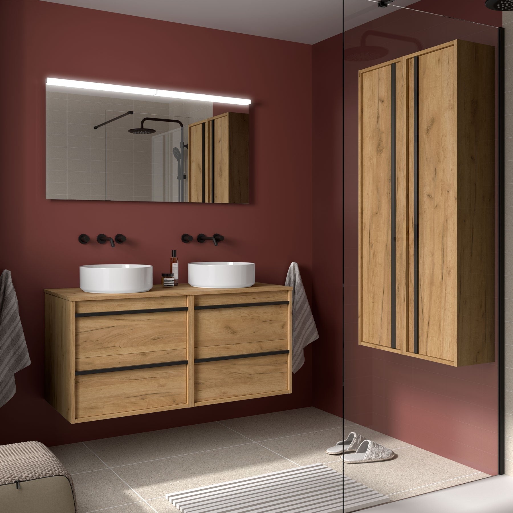 Mueble de baño ATTILA 4 cajones - Encimera - BañoClick