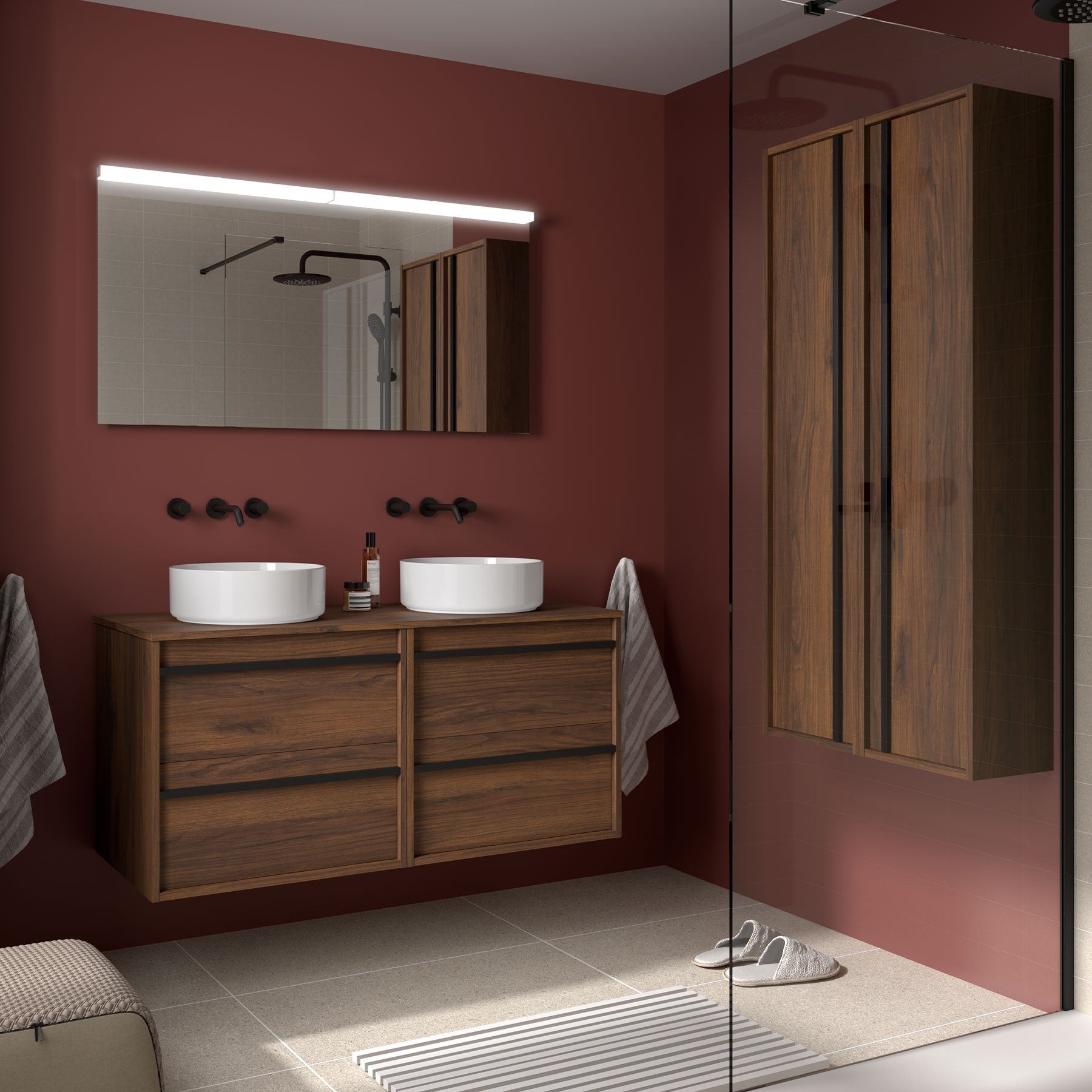 Mueble de baño ATTILA 4 cajones - Encimera - BañoClick