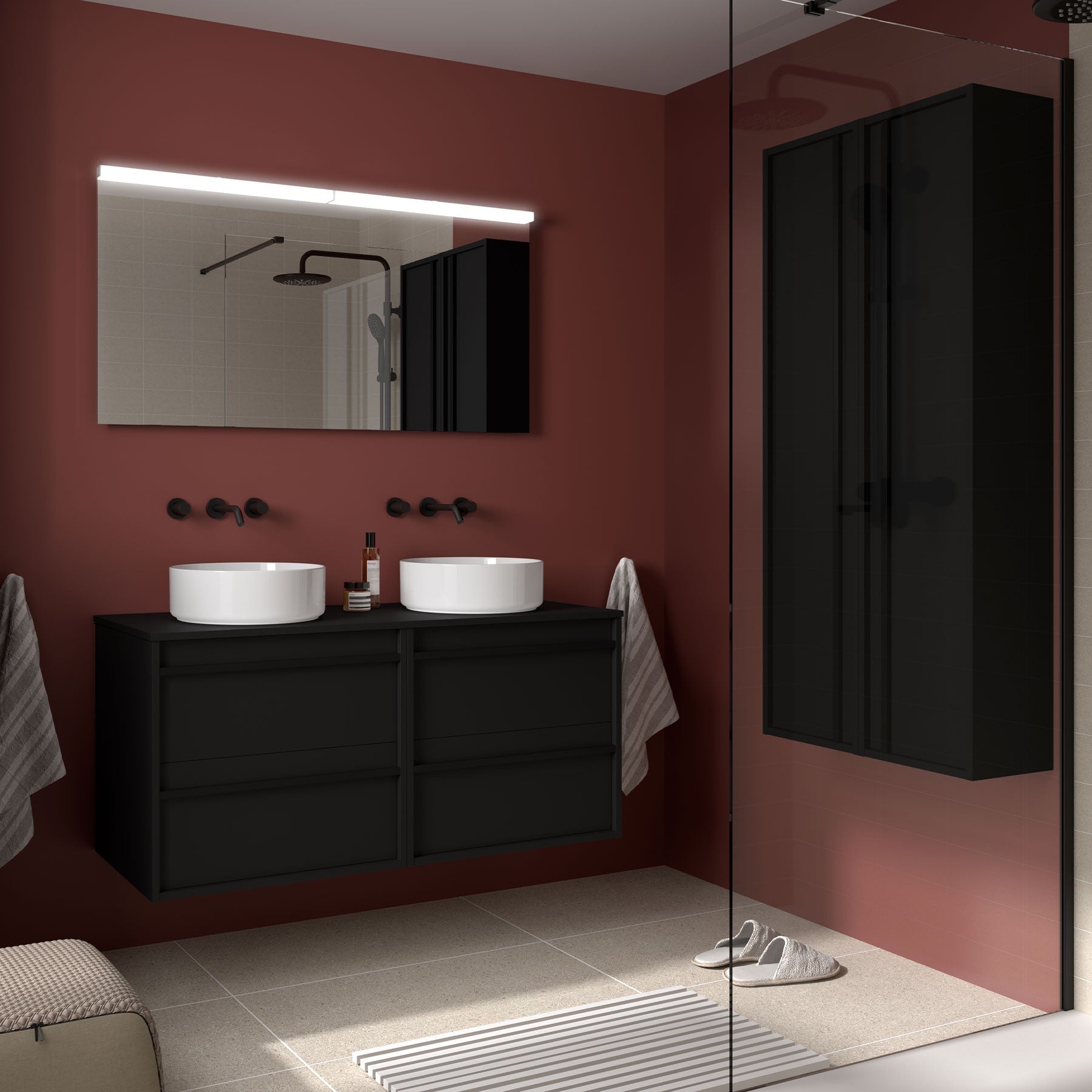 Mueble de baño ATTILA 4 cajones - Encimera - BañoClick