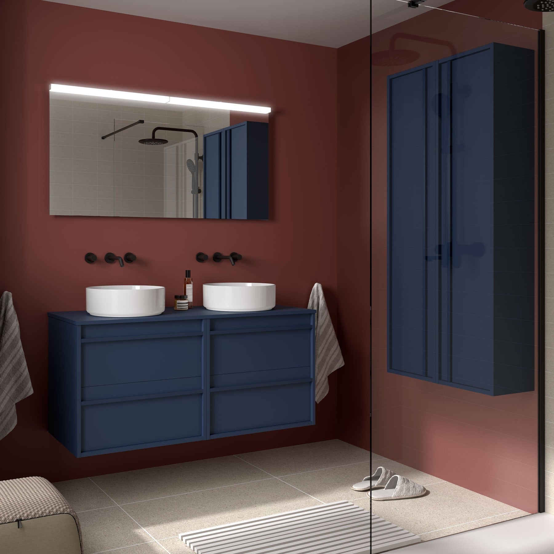 Mueble de baño ATTILA 4 cajones - Encimera - BañoClick