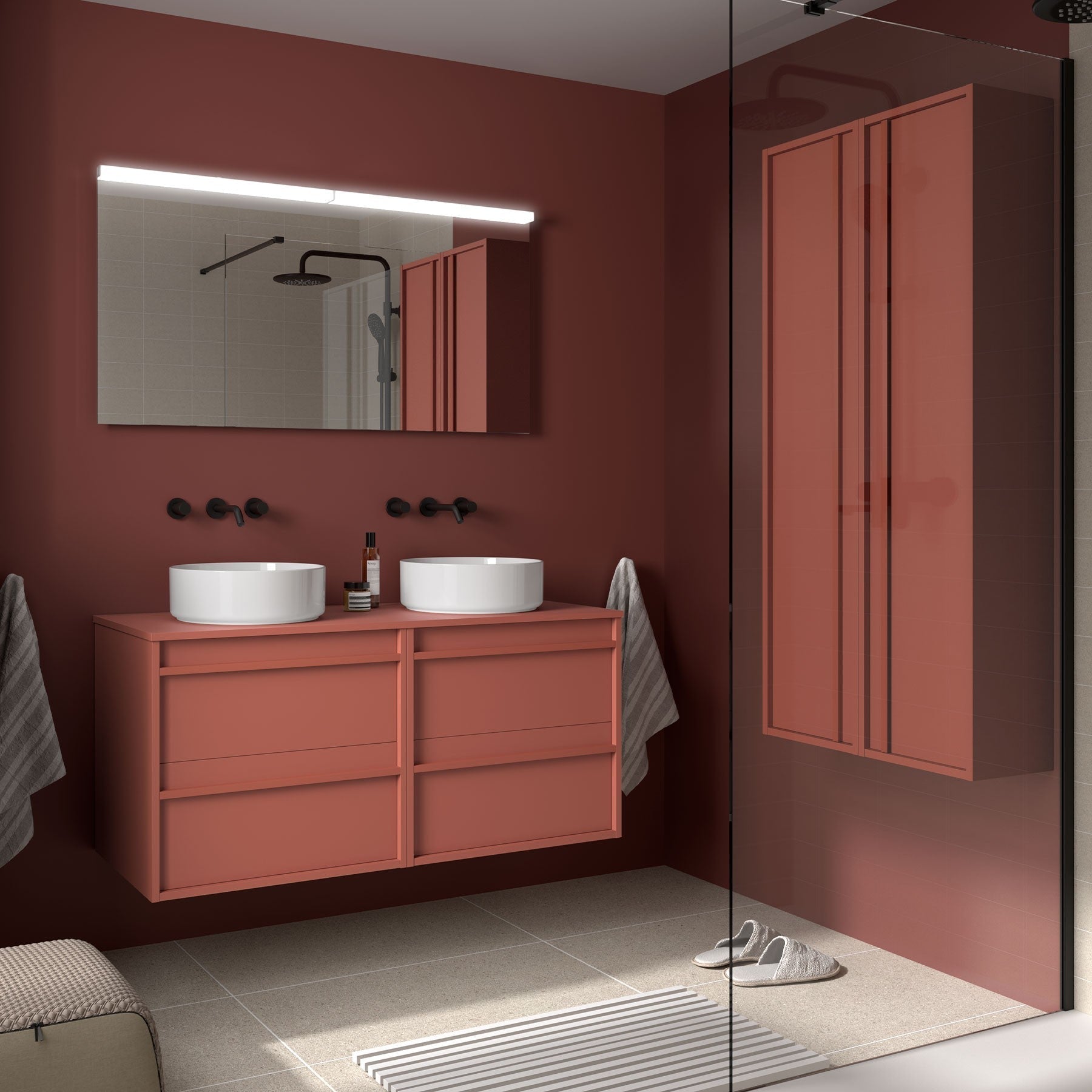 Mueble de baño ATTILA 4 cajones - Encimera - BañoClick