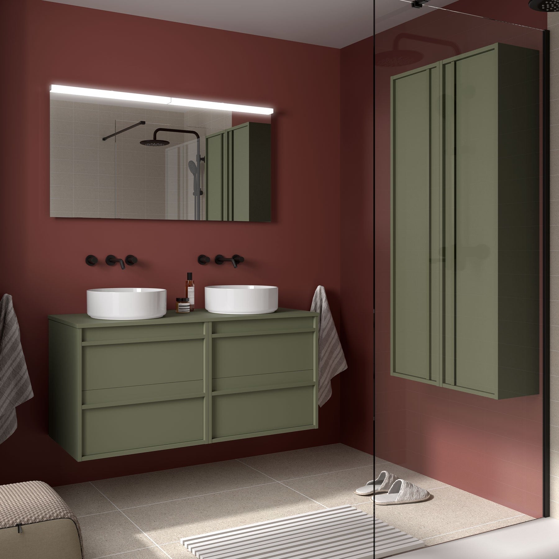 Mueble de baño ATTILA 4 cajones - Encimera - BañoClick