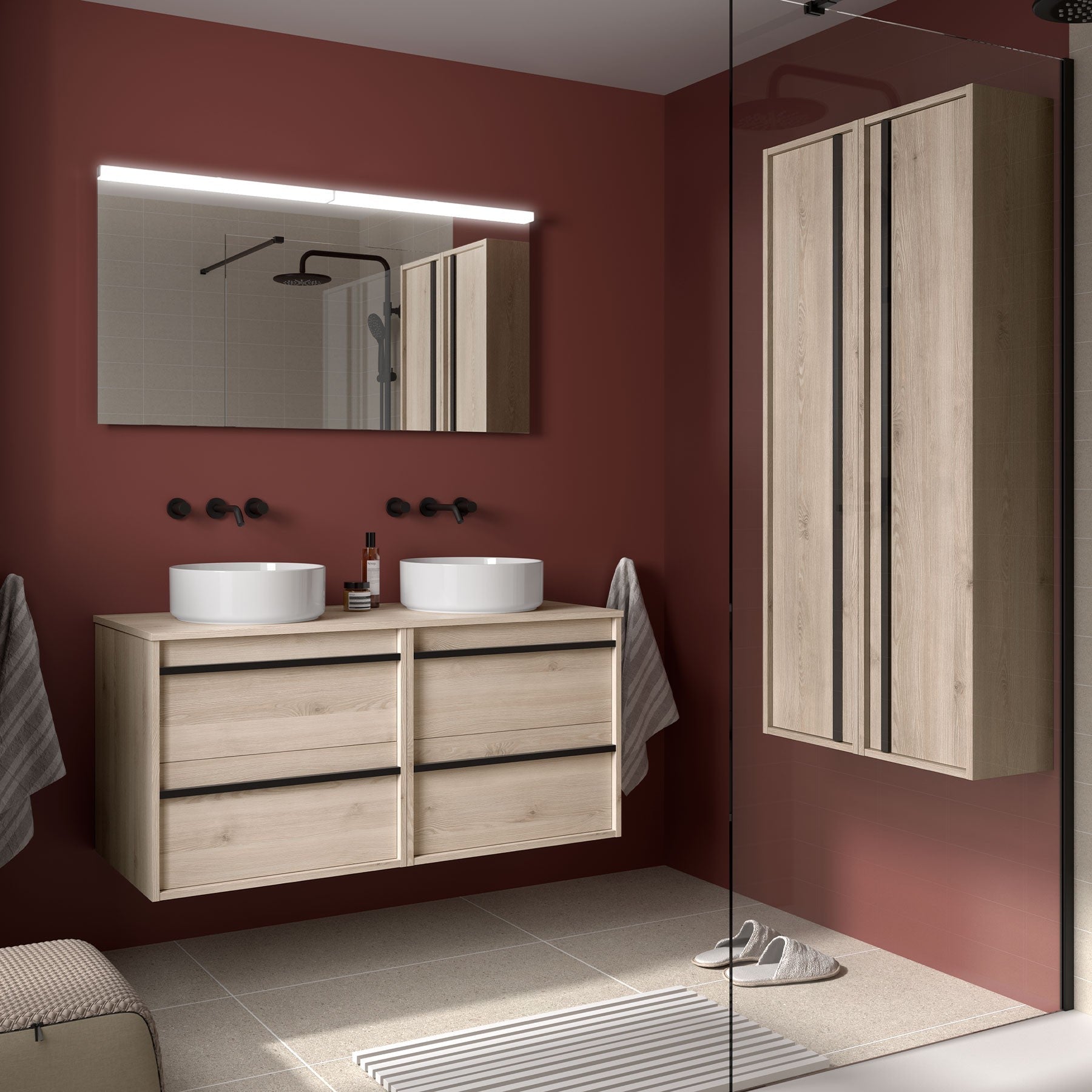Mueble de baño ATTILA 4 cajones - Encimera - BañoClick