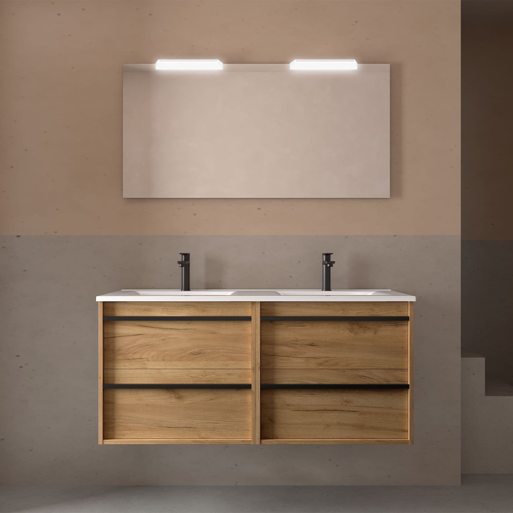 Mueble de baño ATTILA + IBERIA 1200 4 cajones - BañoClick