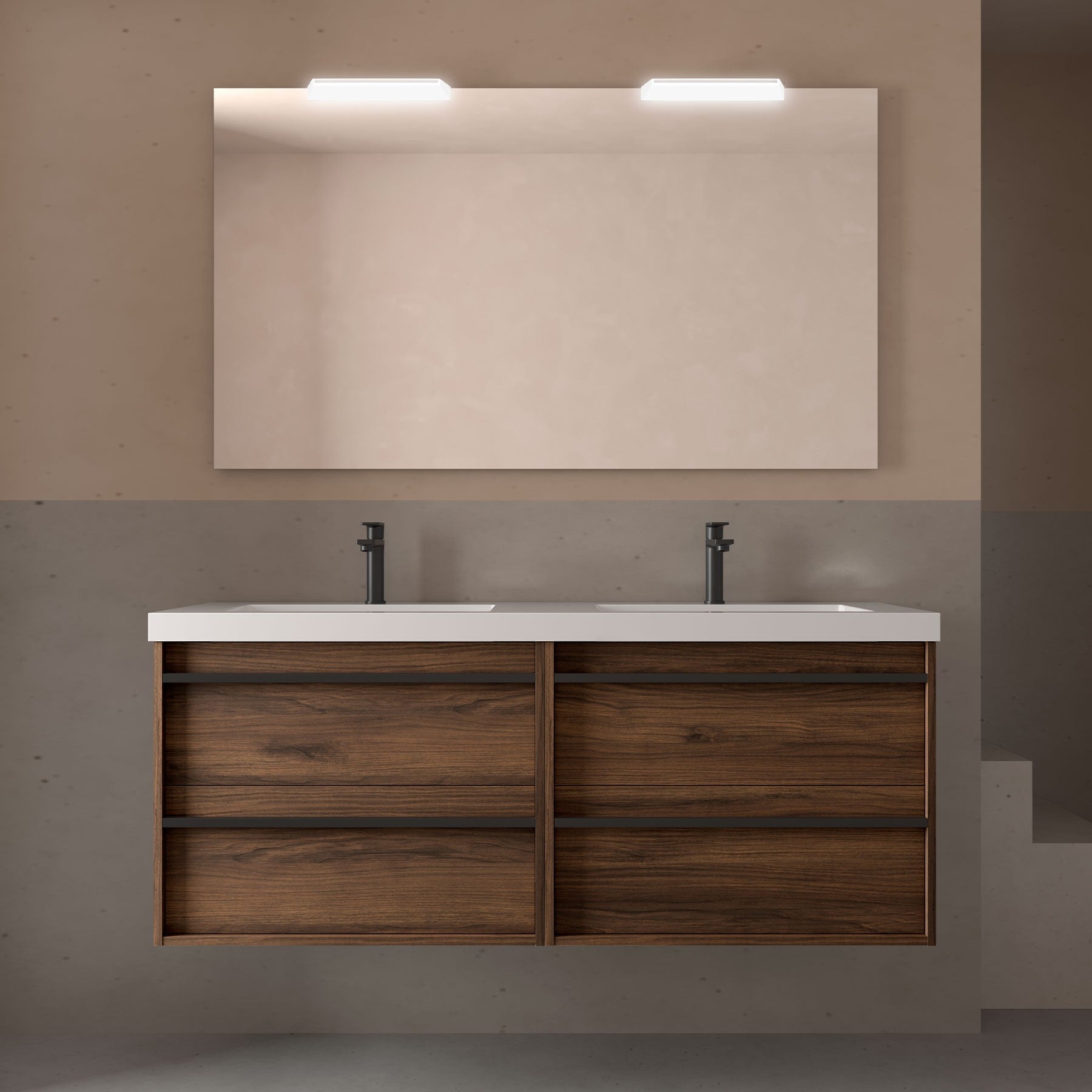 Mueble de baño ATTILA + TOSCANA 140 cm 4 cajones - BañoClick