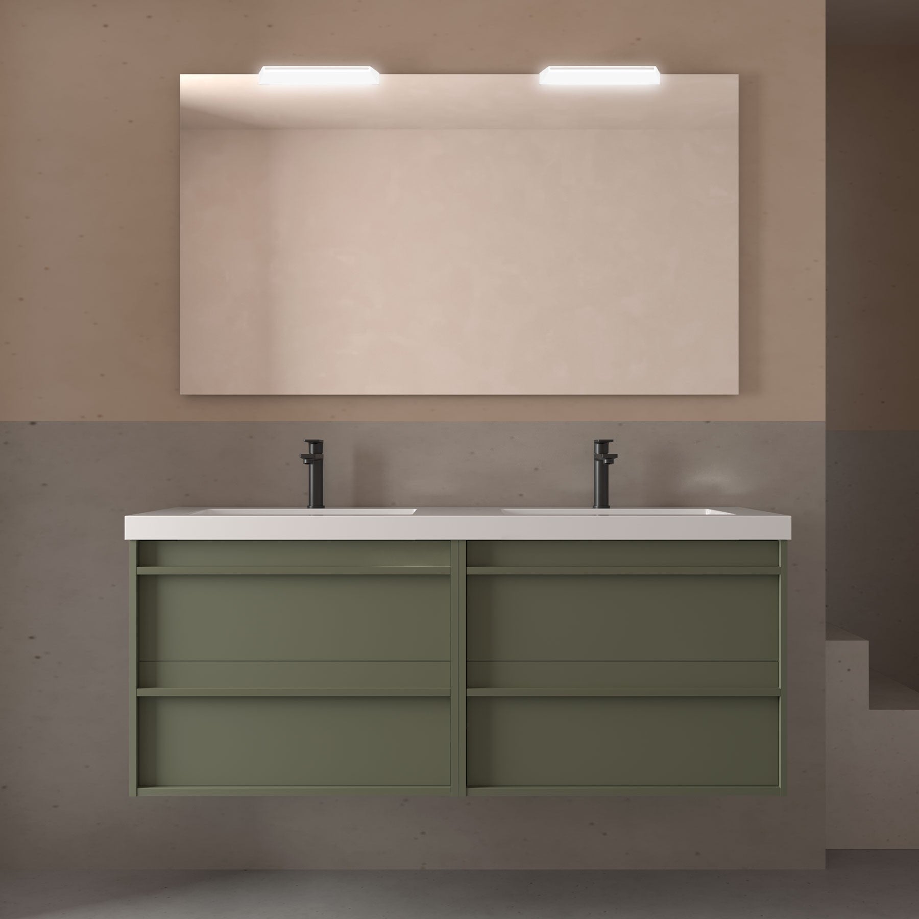 Mueble de baño ATTILA + TOSCANA 140 cm 4 cajones - BañoClick