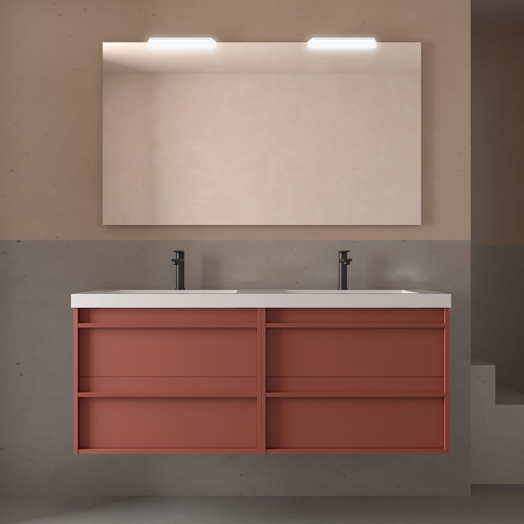 Mueble de baño ATTILA + TOSCANA 140 cm 4 cajones - BañoClick