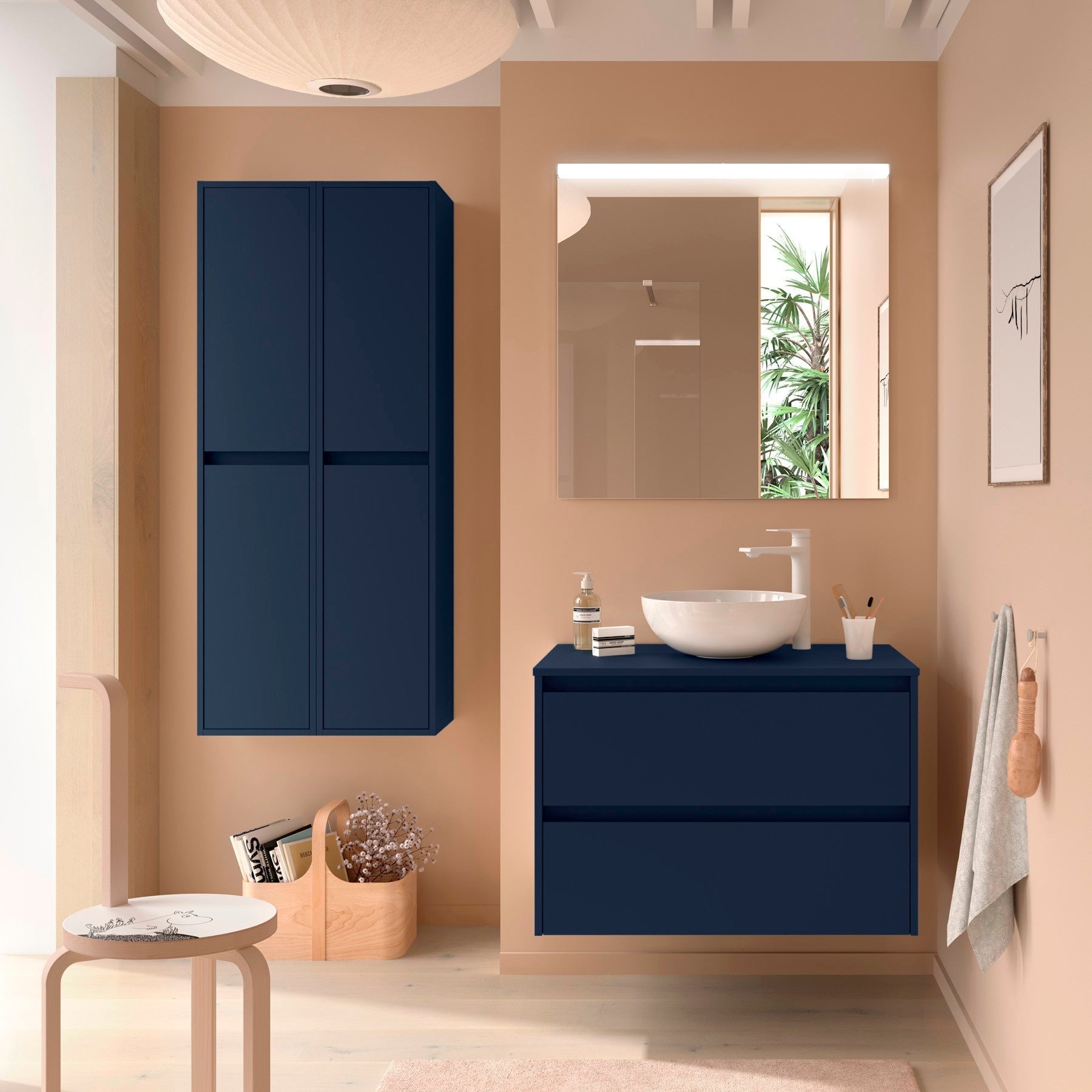 Mueble de baño NOJA 100 cm - 2 CAJONES - ENCIMERA - BañoClick