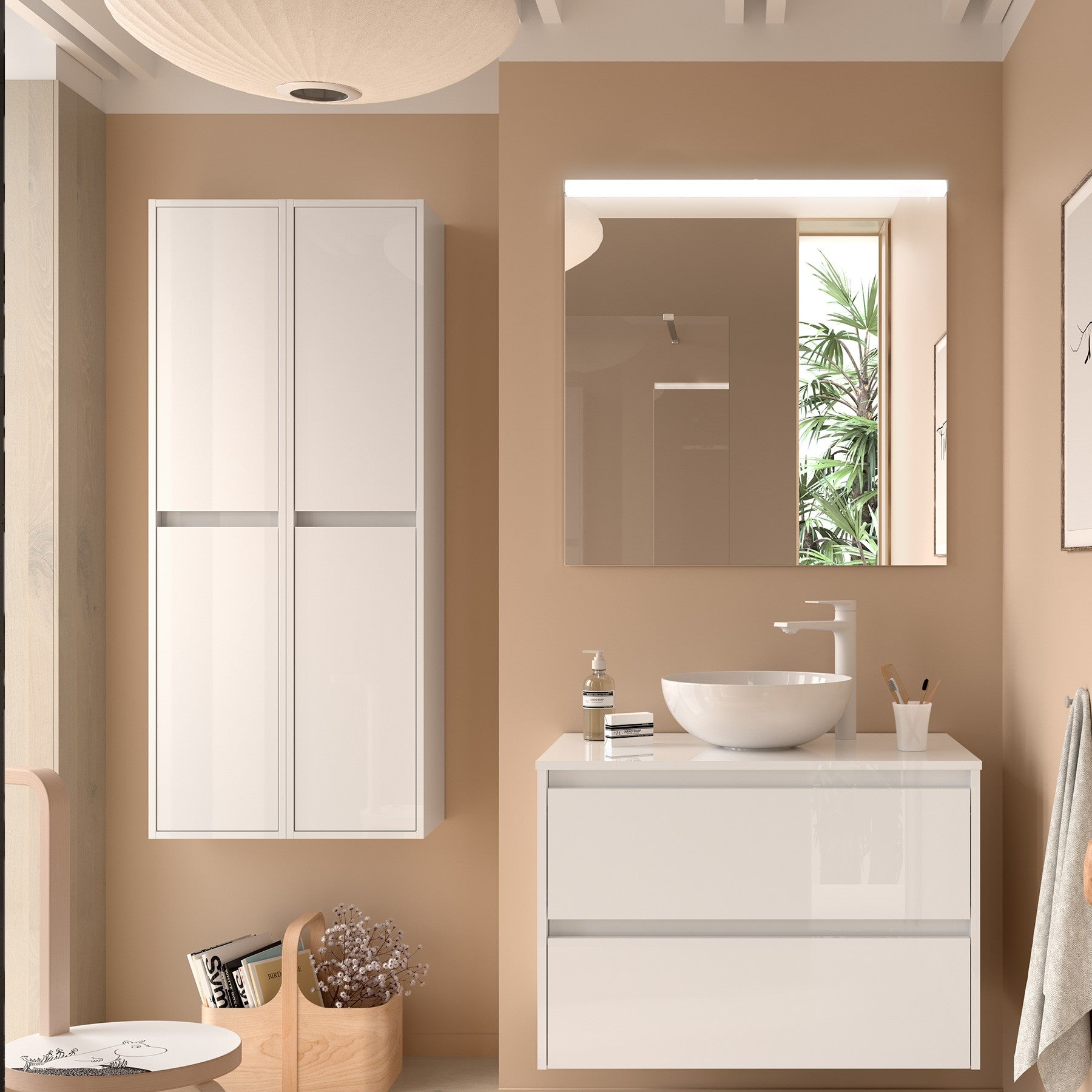 Mueble de baño NOJA 100 cm - 2 CAJONES - ENCIMERA - BañoClick