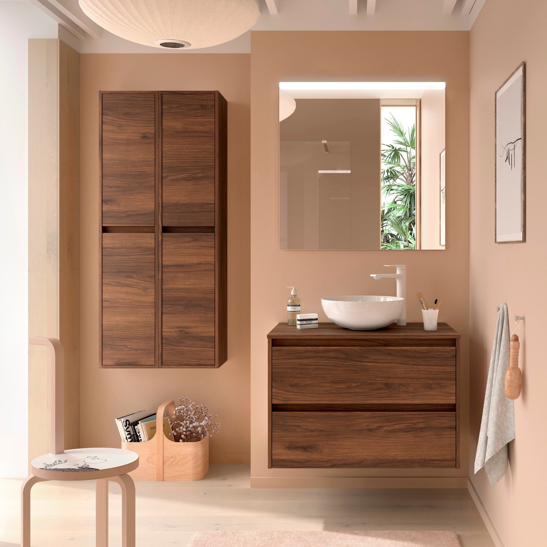Mueble de baño NOJA 100 cm - 2 CAJONES - ENCIMERA - BañoClick