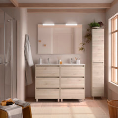 Mueble de baño NOJA 120 cm - 6 CAJONES - LAVABO - BañoClick