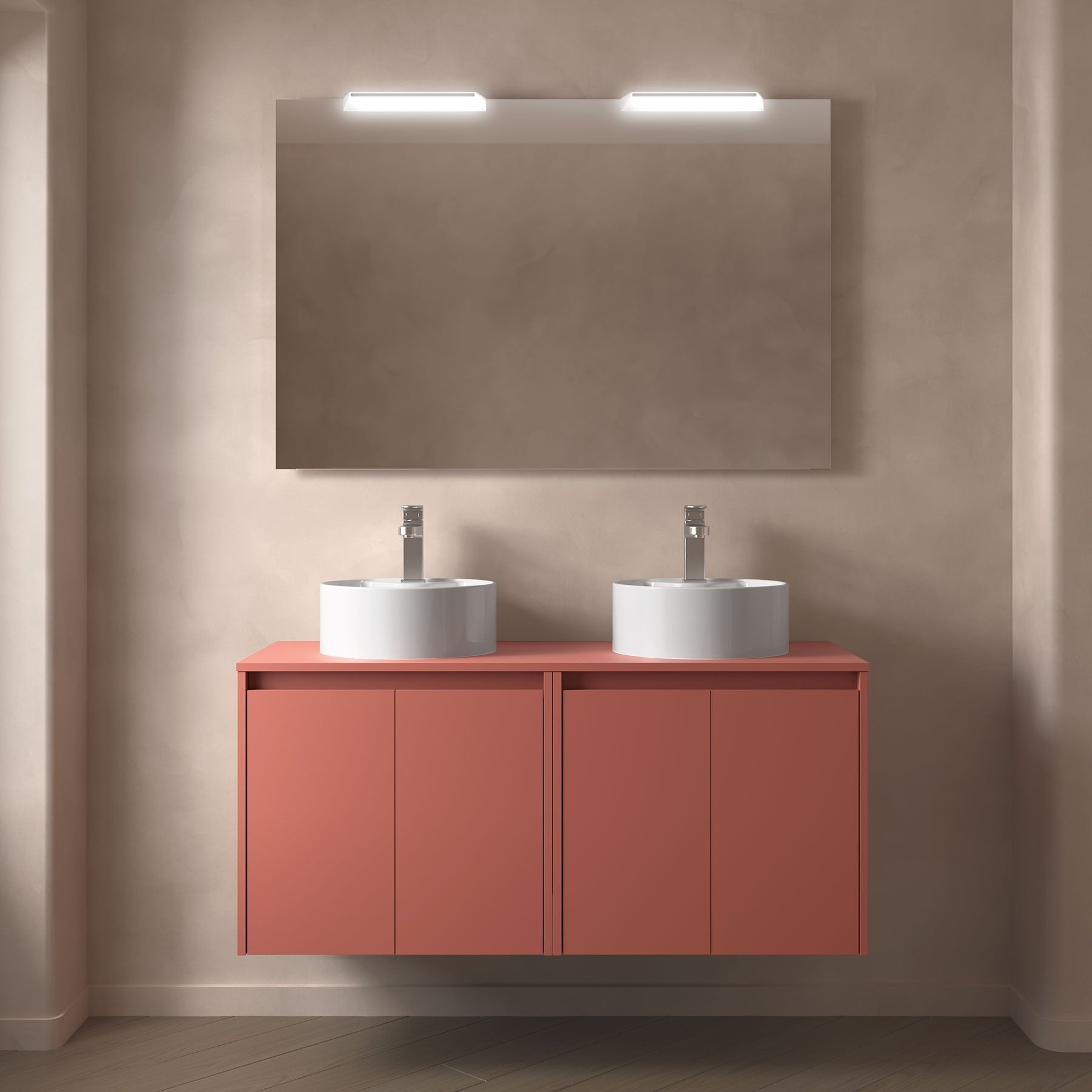 Mueble de baño NOJA 140 cm - 4 PUERTAS - ENCIMERA - BañoClick