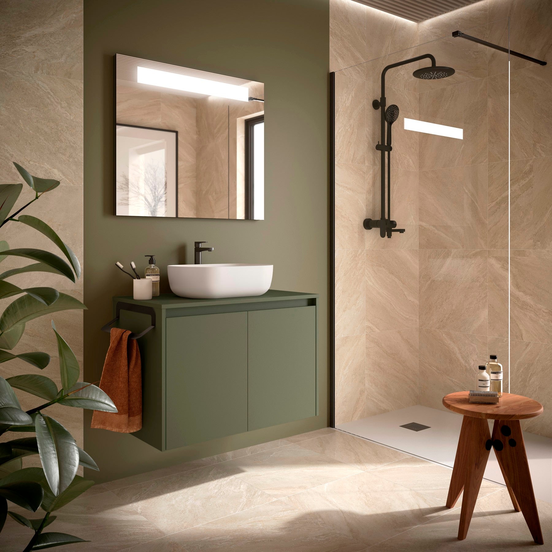 Mueble de baño NOJA 2 puertas - Encimera - BañoClick