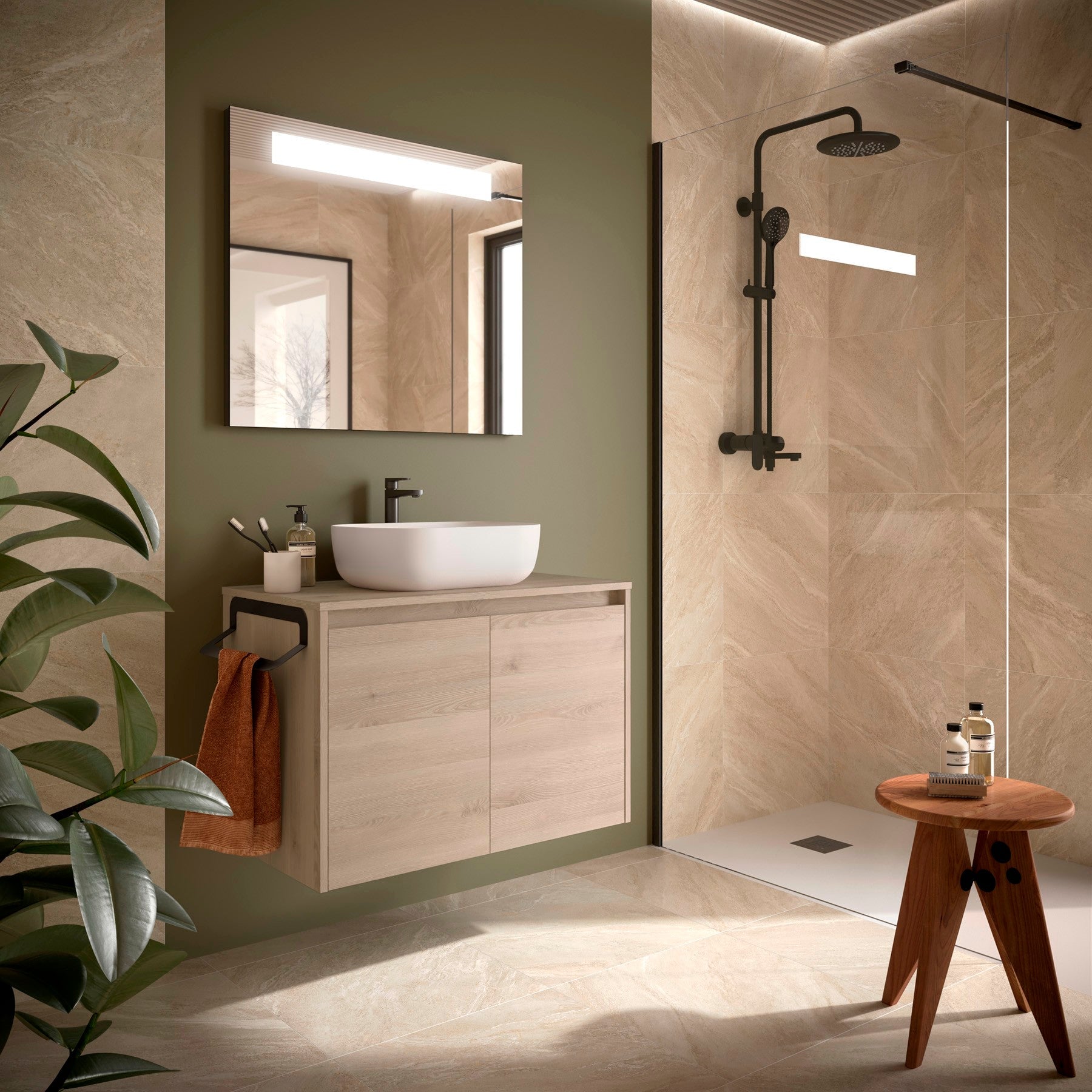 Mueble de baño NOJA 2 puertas - Encimera - BañoClick