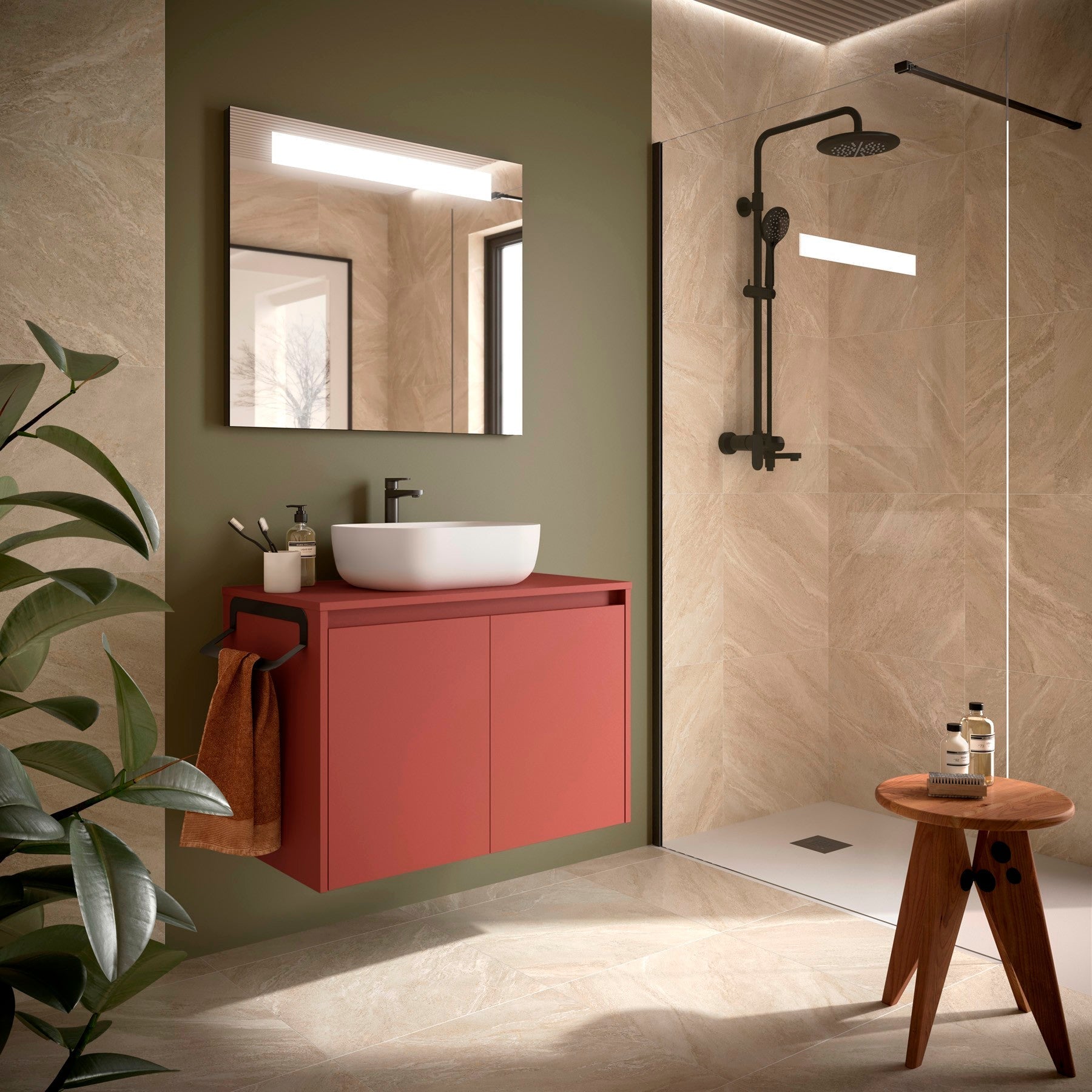 Mueble de baño NOJA 2 puertas - Encimera - BañoClick