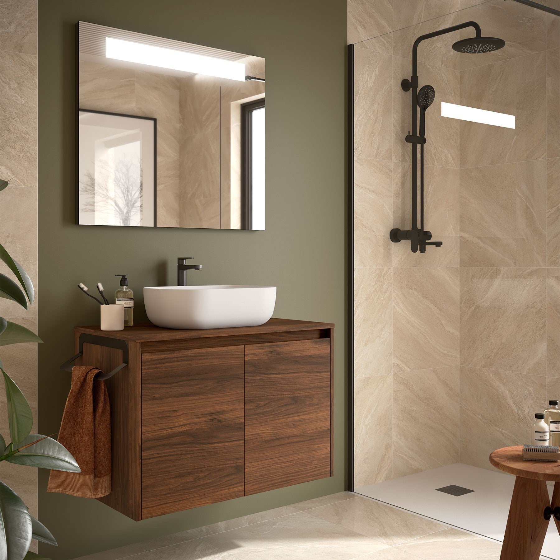 Mueble de baño NOJA 2 puertas - Encimera - BañoClick