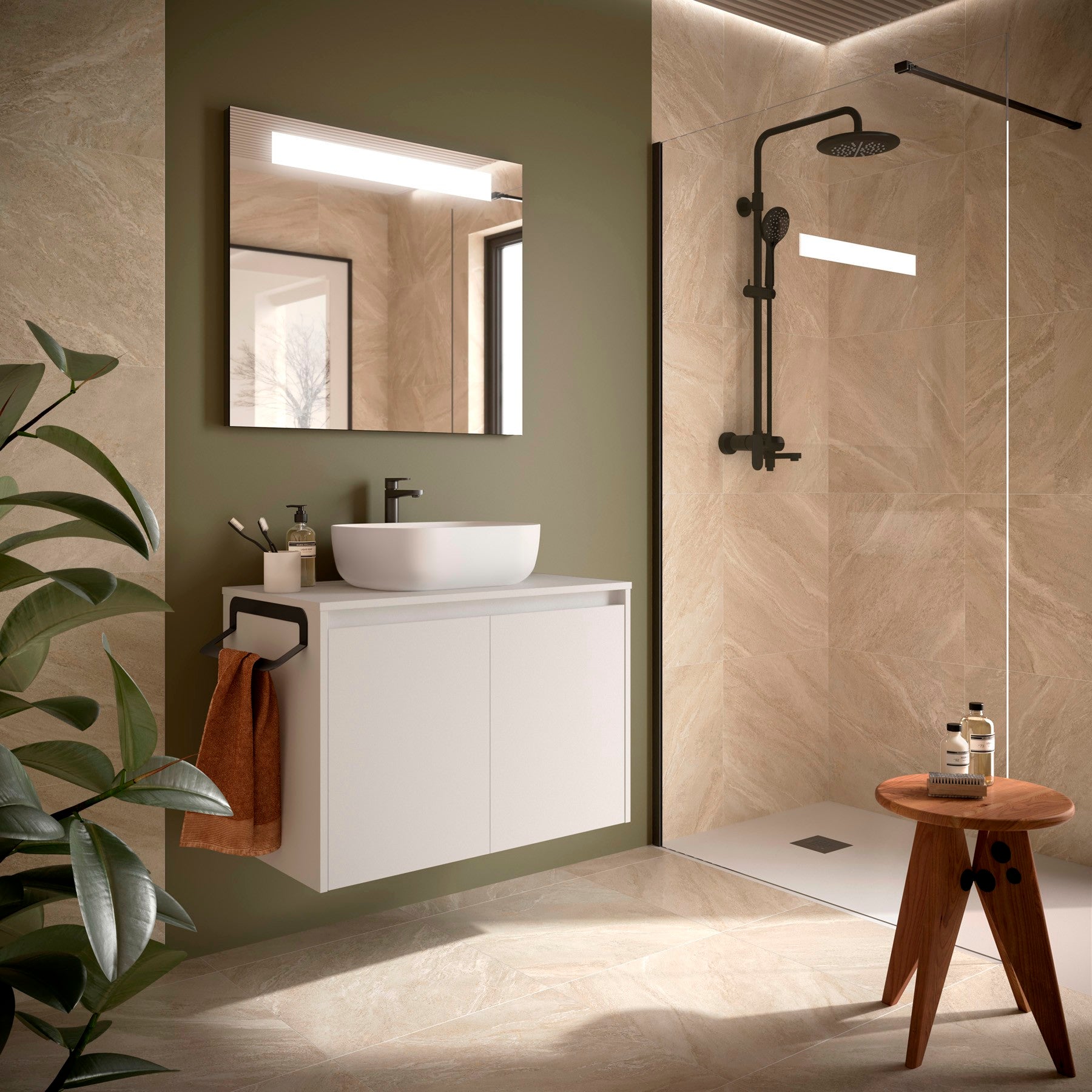 Mueble de baño NOJA 2 puertas - Encimera - BañoClick