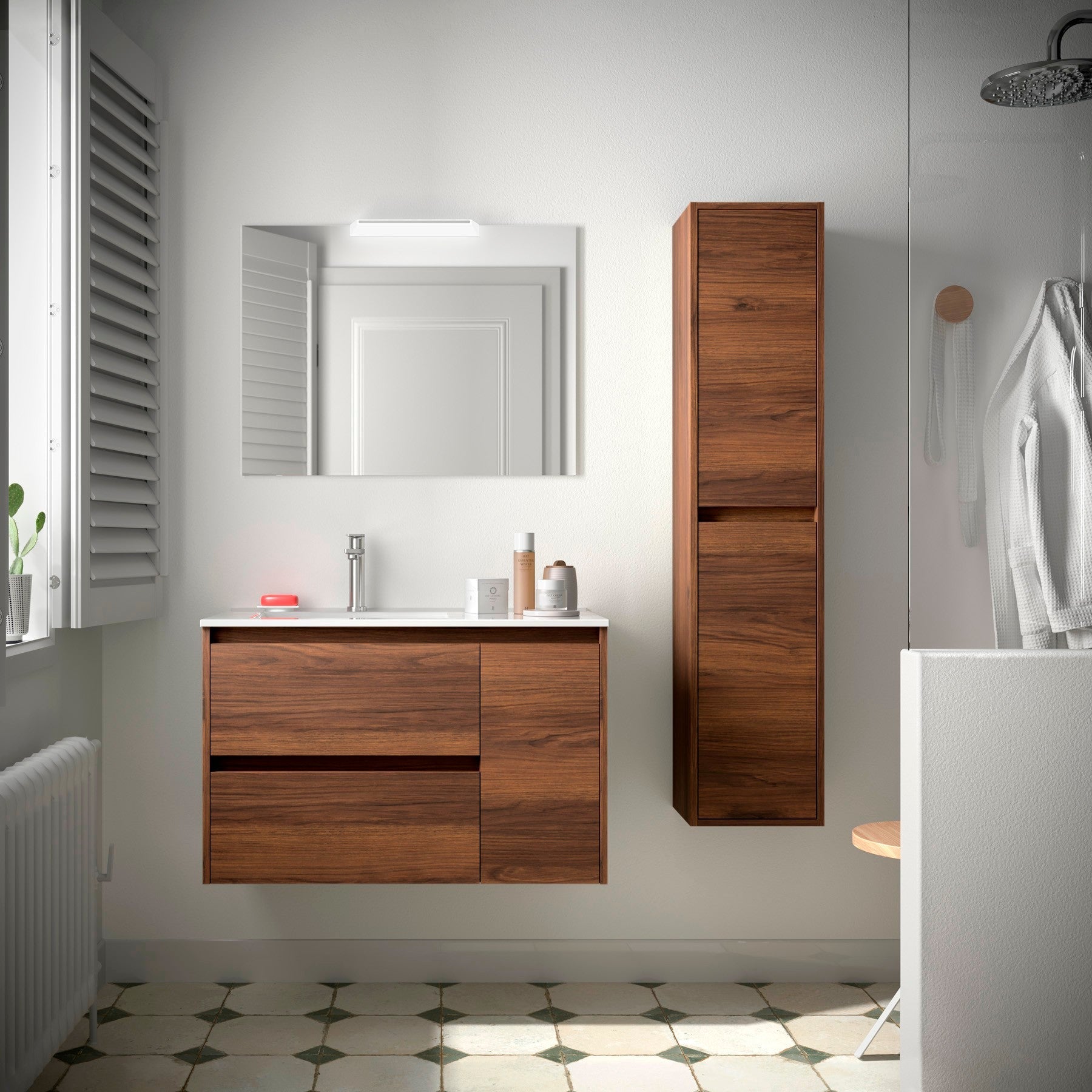 Mueble de baño NOJA 850 2 cajones y 1 puerta derecha - Lavabo - BañoClick