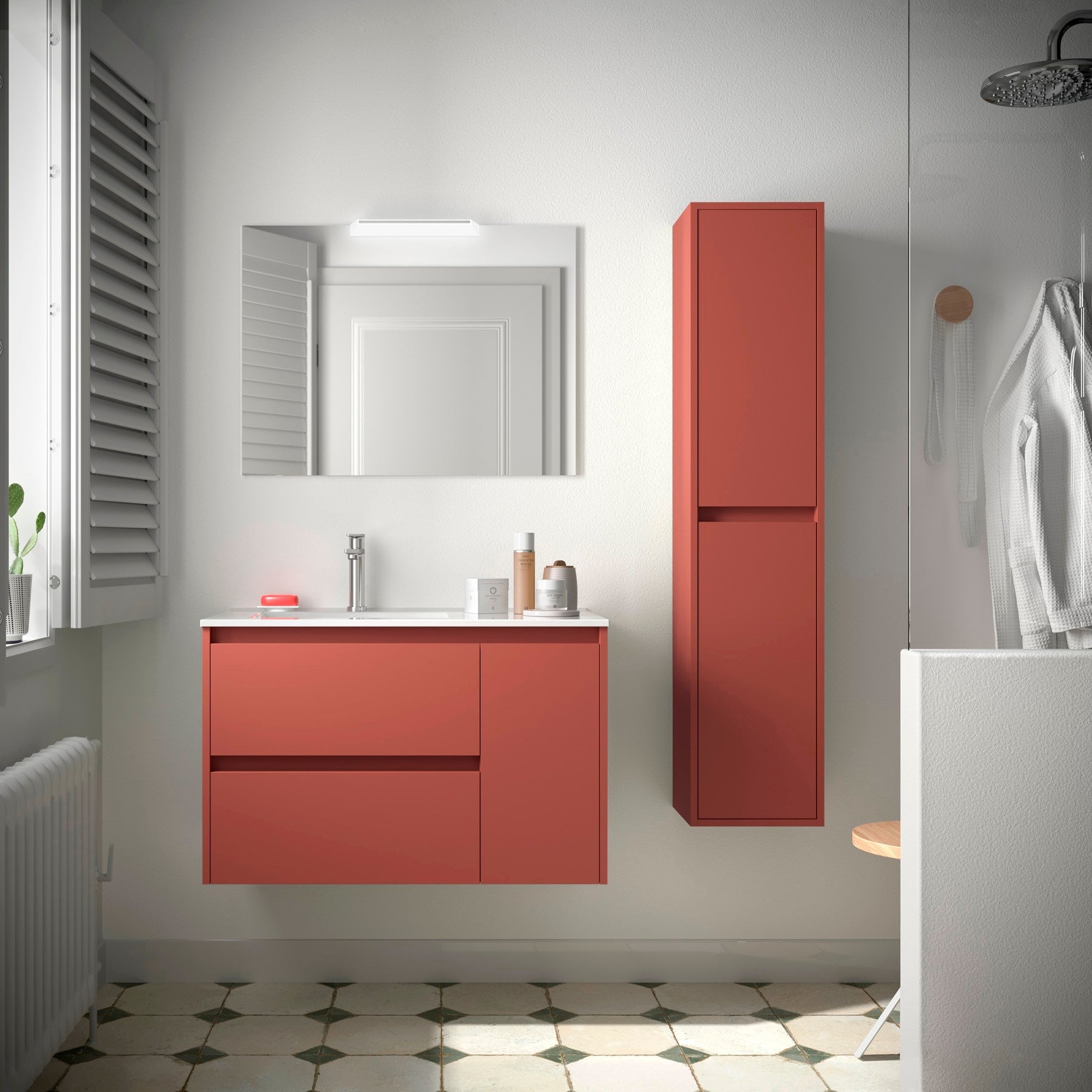 Mueble de baño NOJA 850 2 cajones y 1 puerta derecha - Lavabo - BañoClick