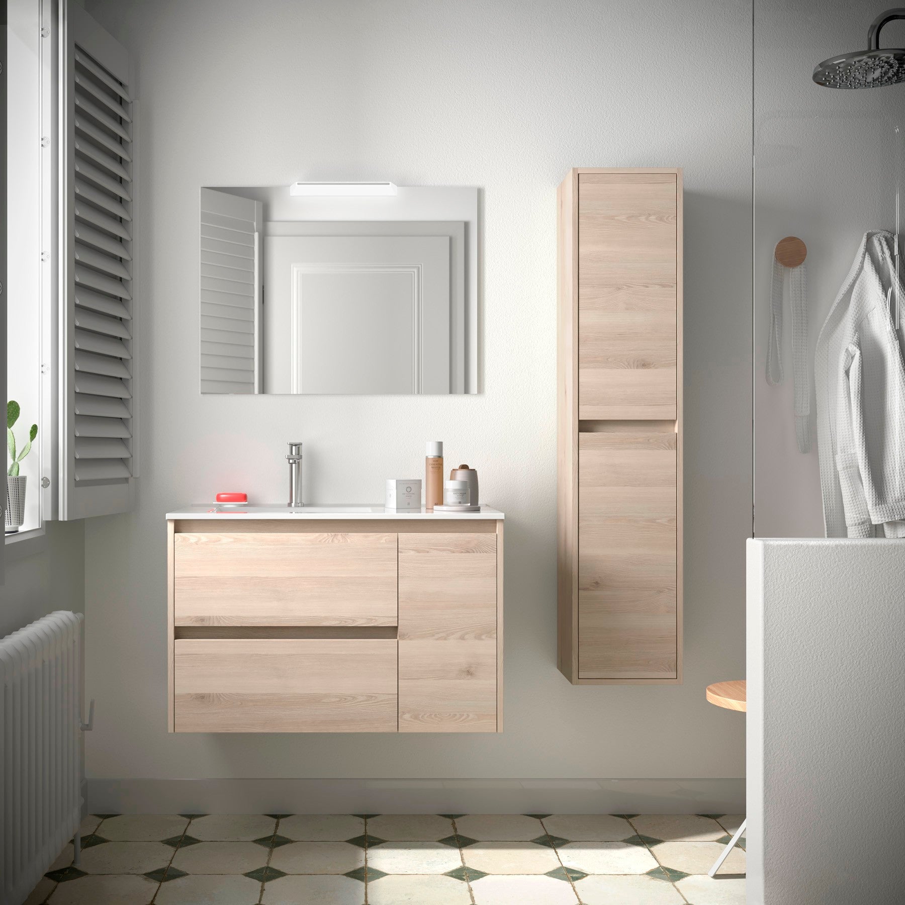 Mueble de baño NOJA 850 2 cajones y 1 puerta derecha - Lavabo - BañoClick