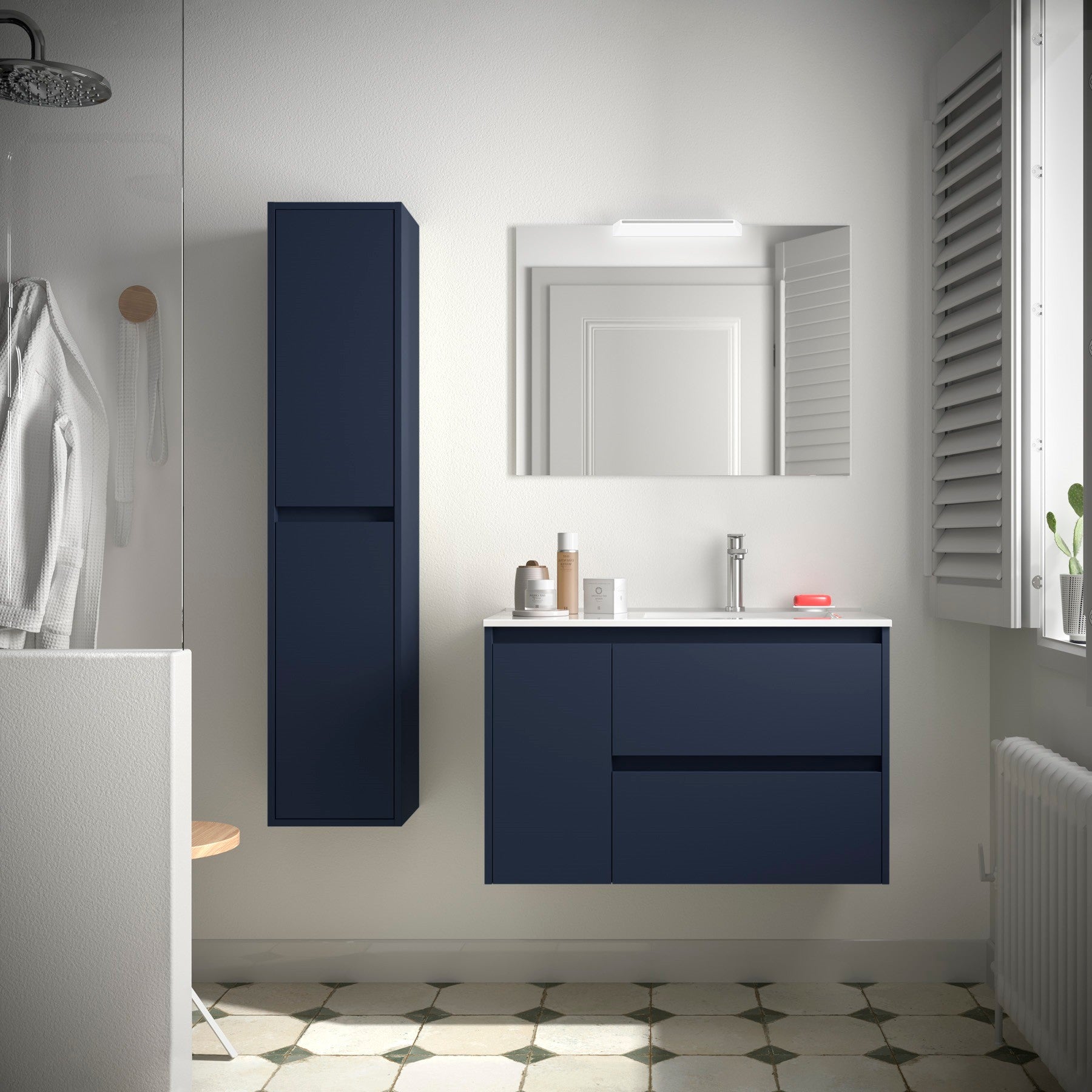 Mueble de baño NOJA 850 2 cajones y 1 puerta izquierda - Lavabo - BañoClick