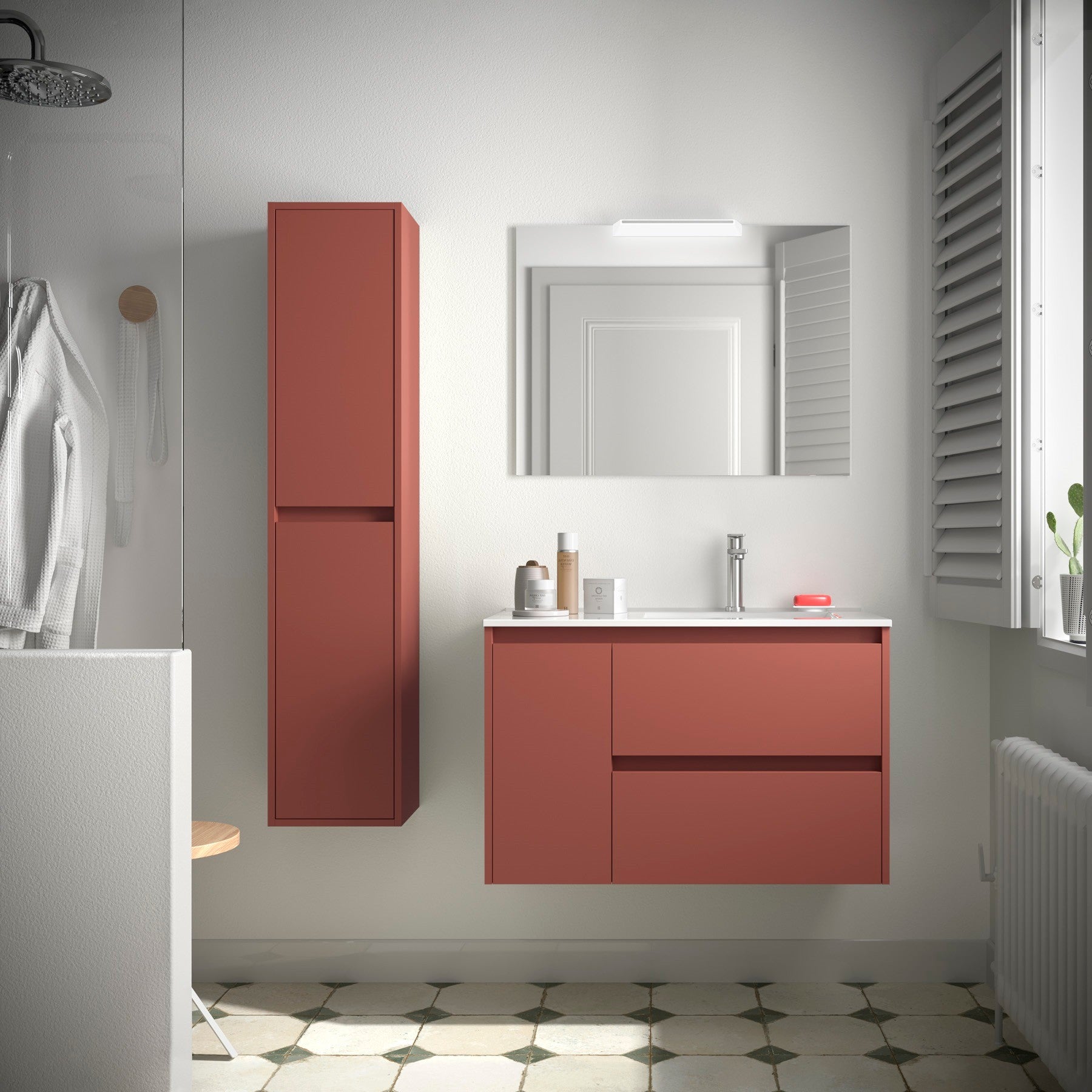 Mueble de baño NOJA 850 2 cajones y 1 puerta izquierda - Lavabo - BañoClick