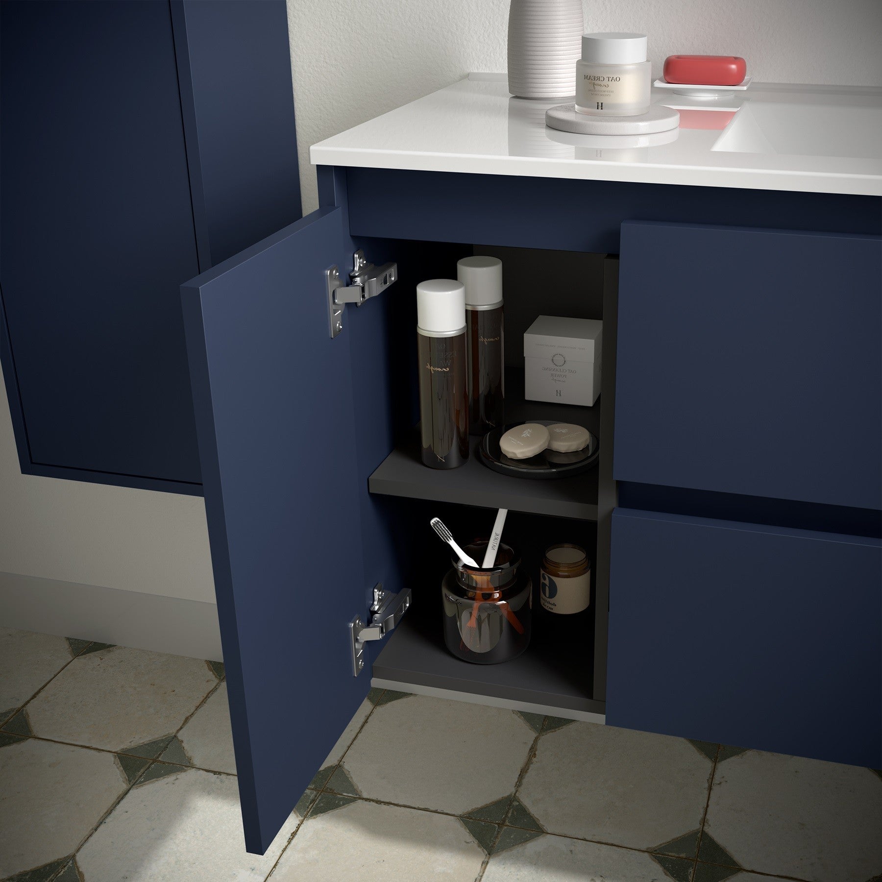 Mueble de baño NOJA 850 2 cajones y 1 puerta izquierda - Lavabo - BañoClick