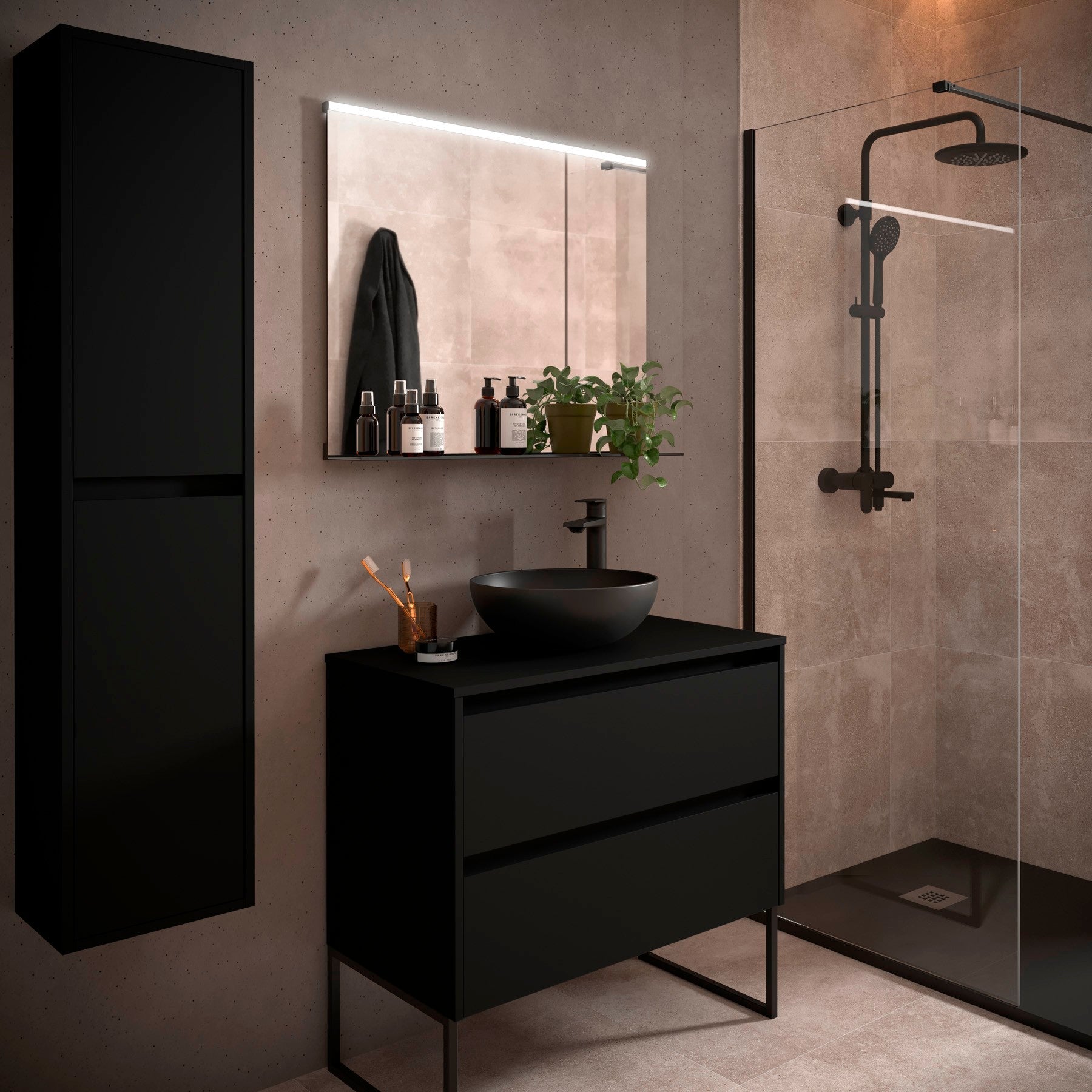 Mueble de baño NOJA 900 2 cajones - Encimera - BañoClick