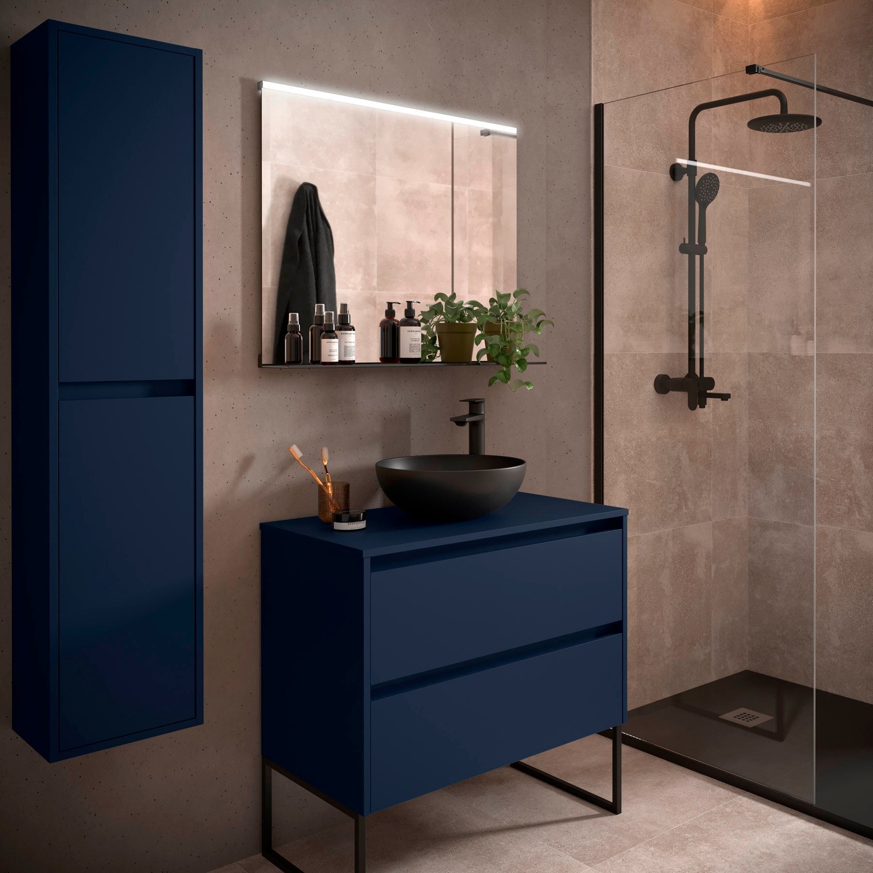 Mueble de baño NOJA 900 2 cajones - Encimera - BañoClick