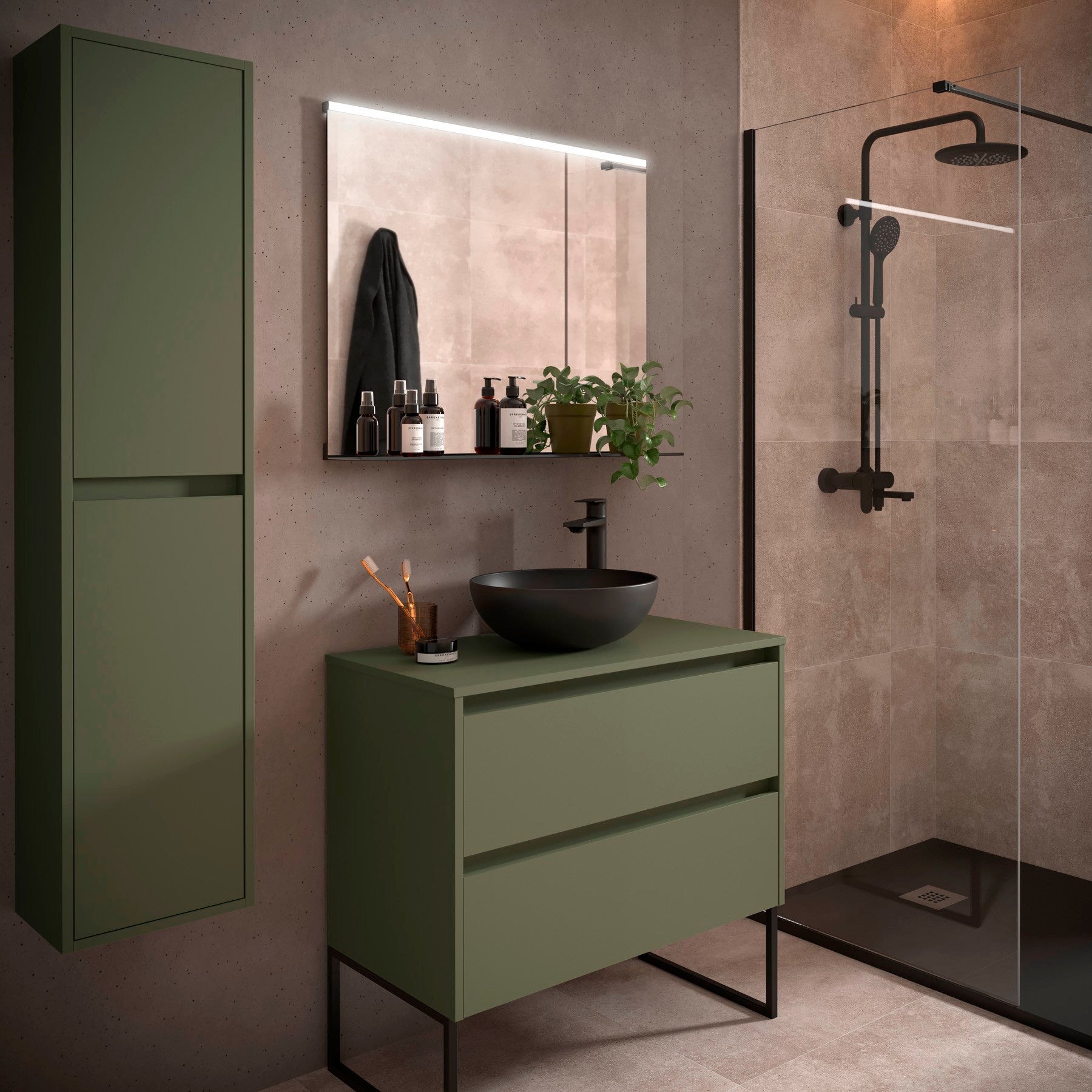 Mueble de baño NOJA 900 2 cajones - Encimera - BañoClick