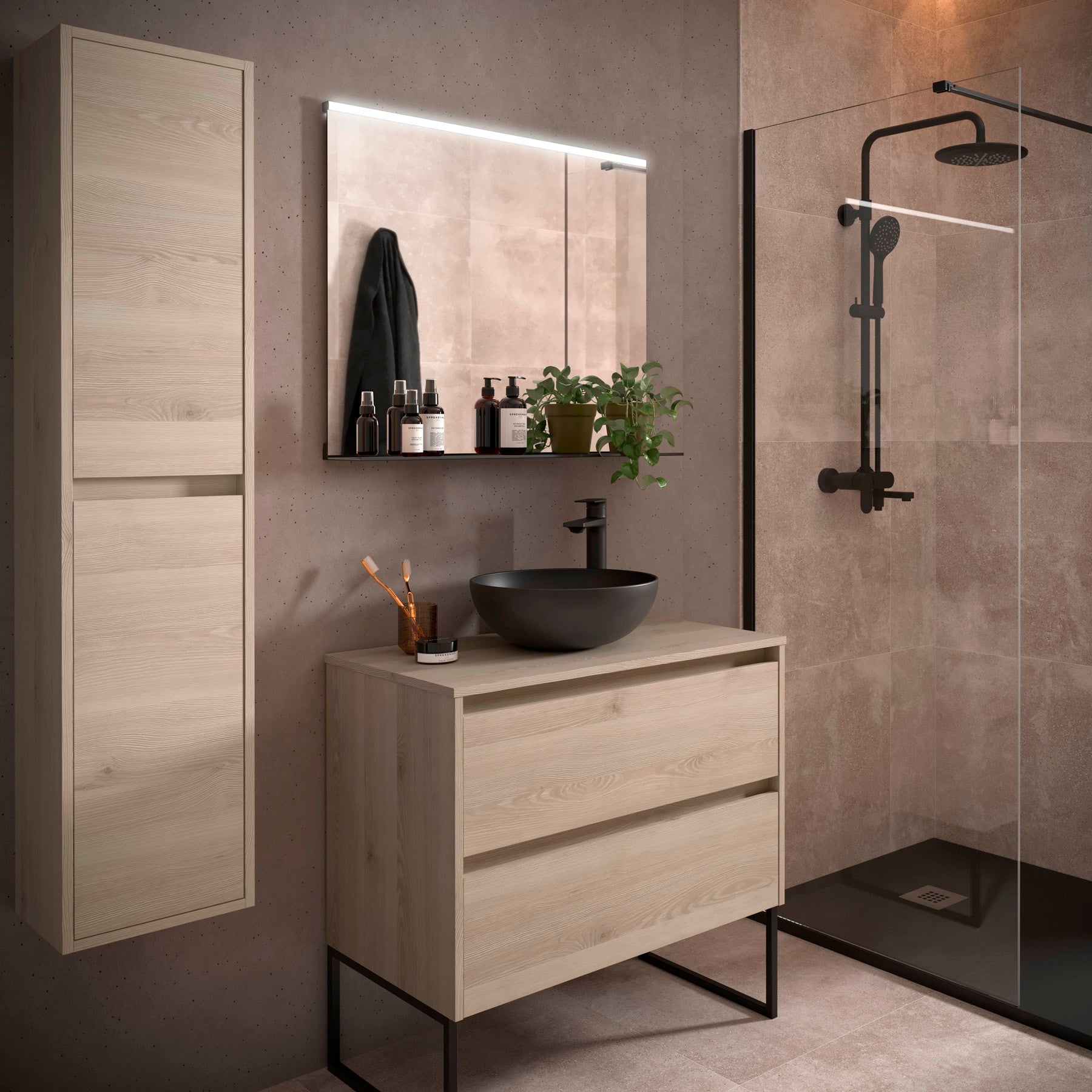 Mueble de baño NOJA 900 2 cajones - Encimera - BañoClick
