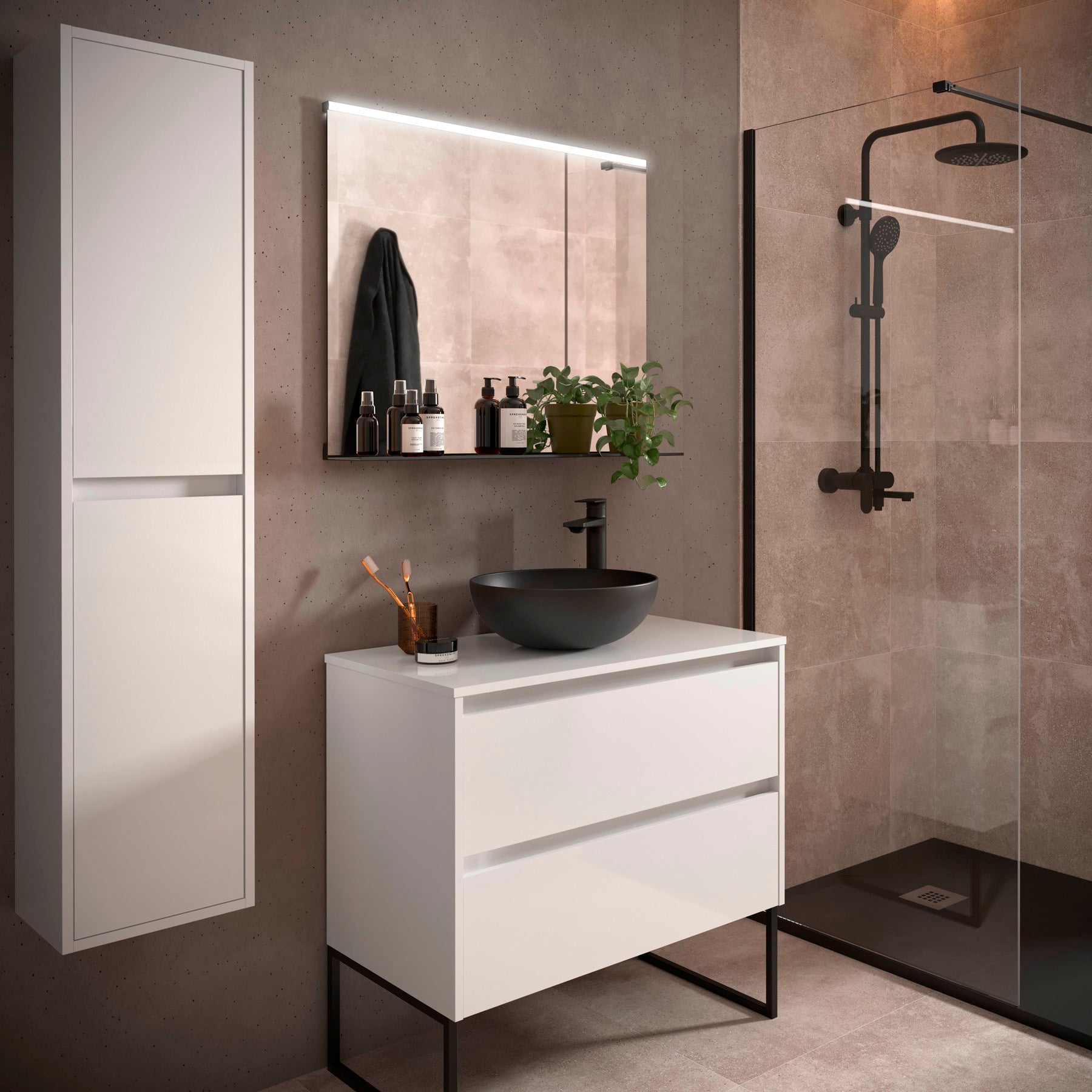 Mueble de baño NOJA 900 2 cajones - Encimera - BañoClick