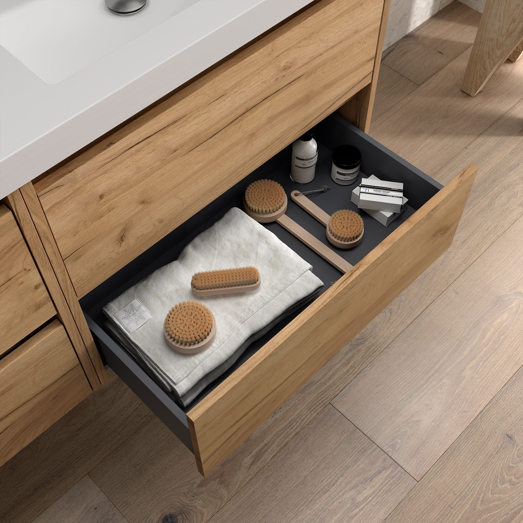 Mueble de baño NOJA 900 2 cajones - Encimera - BañoClick