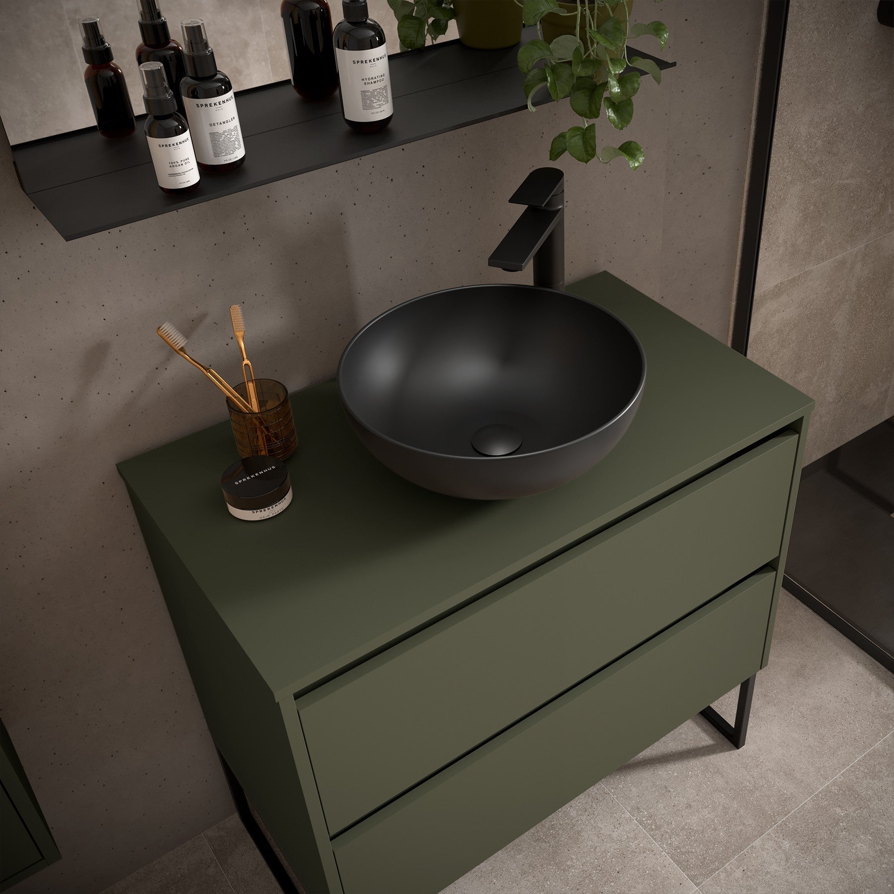 Mueble de baño NOJA 900 2 cajones - Encimera - BañoClick