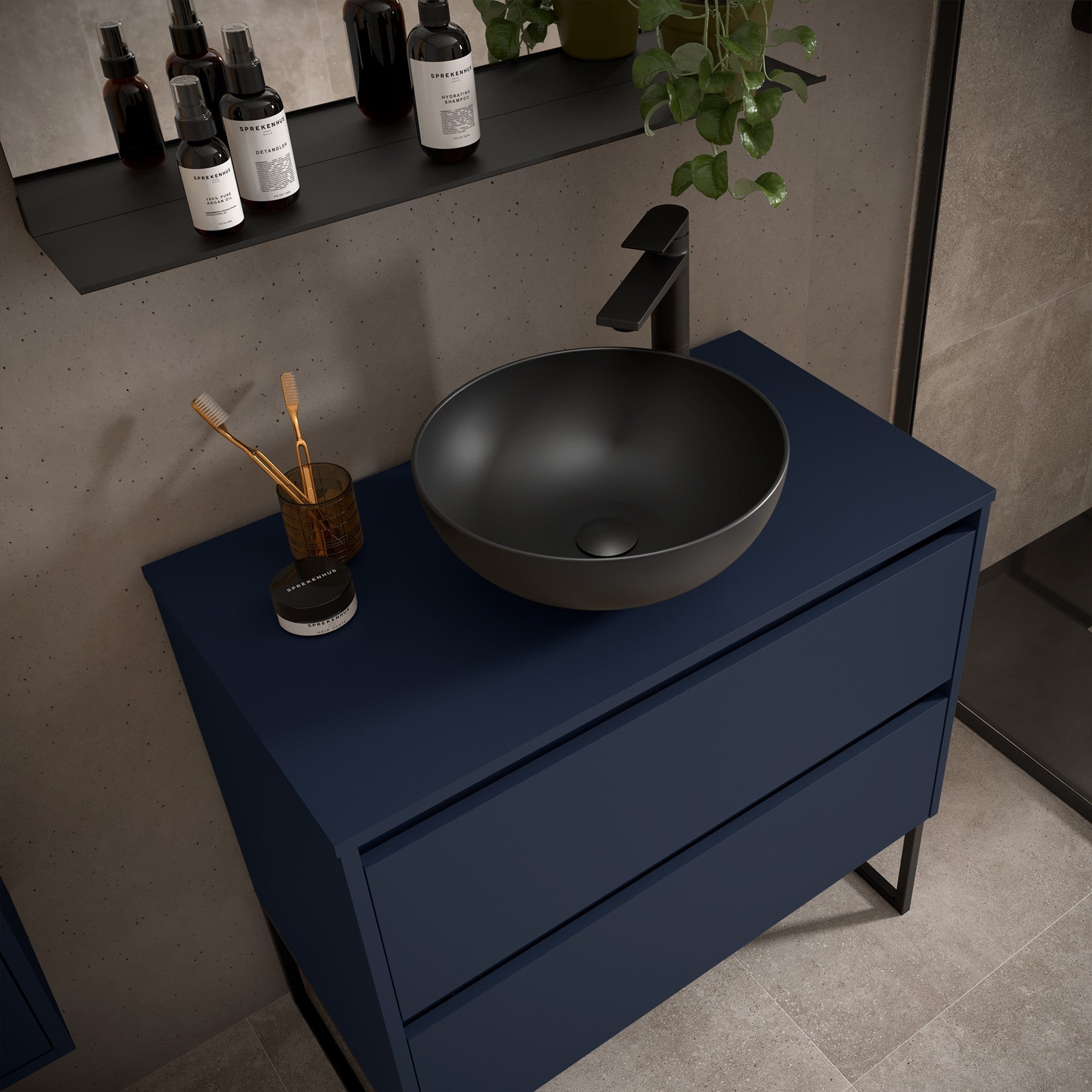 Mueble de baño NOJA 900 2 cajones - Encimera - BañoClick
