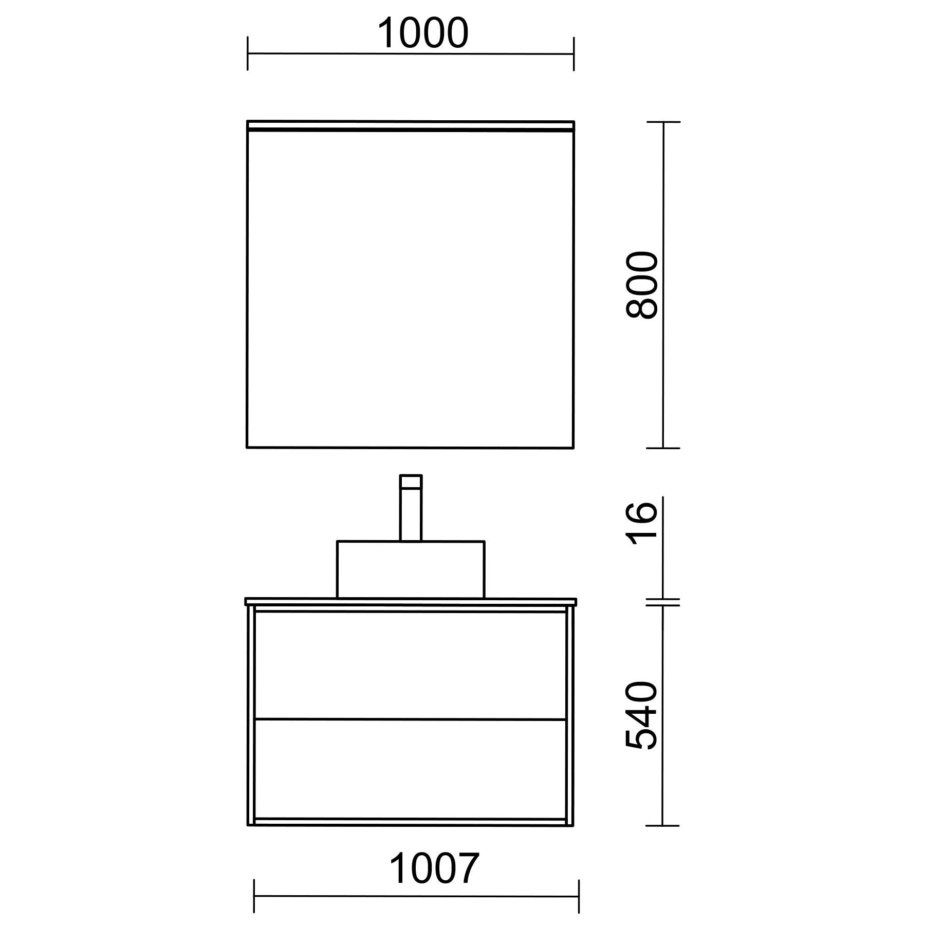 Mueble de baño Optimus 1000 - Lavabo - BañoClick