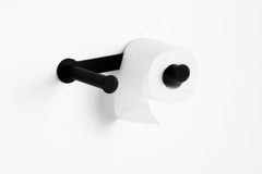PORTARROLLOS DOBLE NEGRO MATE - BañoClick